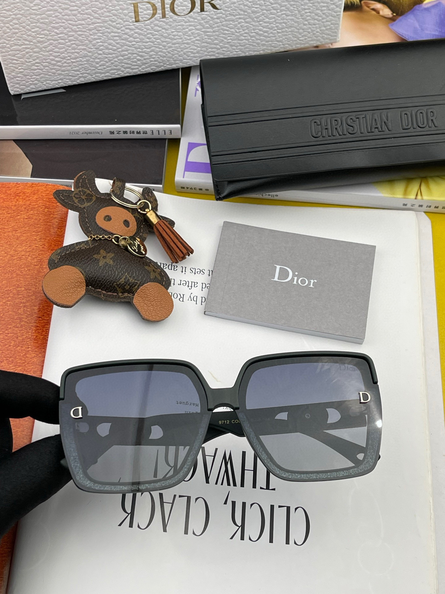  🔺 【DIOR-迪奥】2025开春新款 潮流爆款 时尚方框偏光太阳镜 高品质 佩戴舒适 网红潮款墨镜 