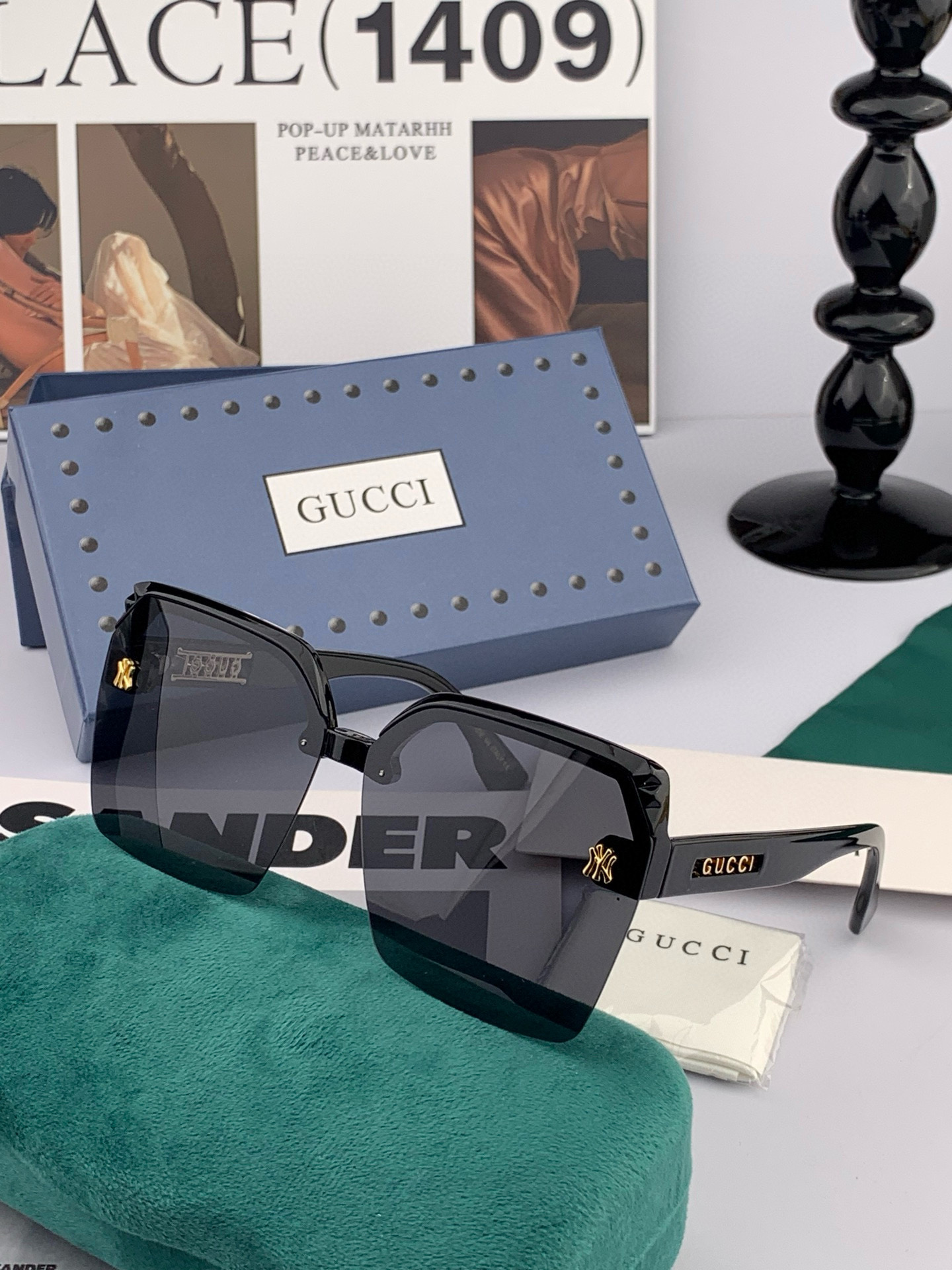   【TR偏光系列】Gucci   经典的方框设计，不挑脸型，无论搭配大衣还是连衣裙都非常显气质偏光镜片