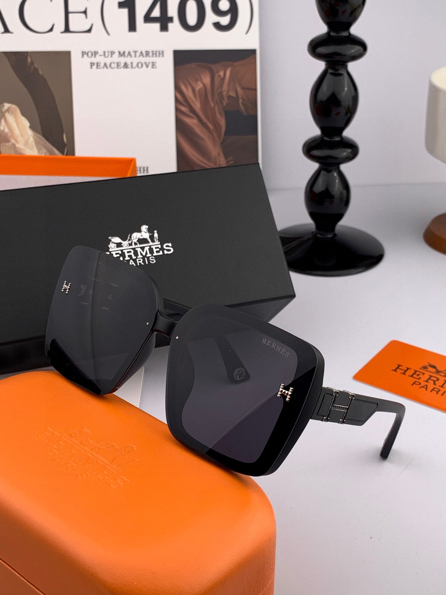    HERMES 爱马仕 2025开春新款🎈原版出货 网红超爆款💙经典奢华全球风强酷亲亲 时尚方框太阳