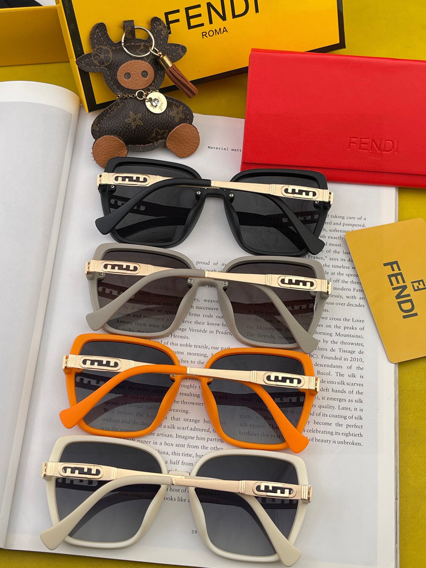 🔺 【芬迪】2025开春新款 潮流爆款 时尚方框偏光太阳镜 高品质 佩戴舒适 网红潮款墨镜 女士高清偏光