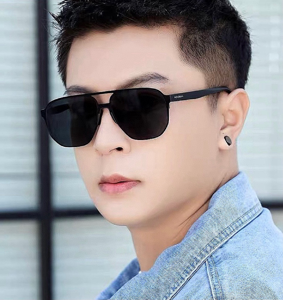         GUCCI 男款炫彩飞行员偏光太阳镜 ❤️材质：高清尼龙加厚卡槽高清偏光镜片 🌹无边框镜