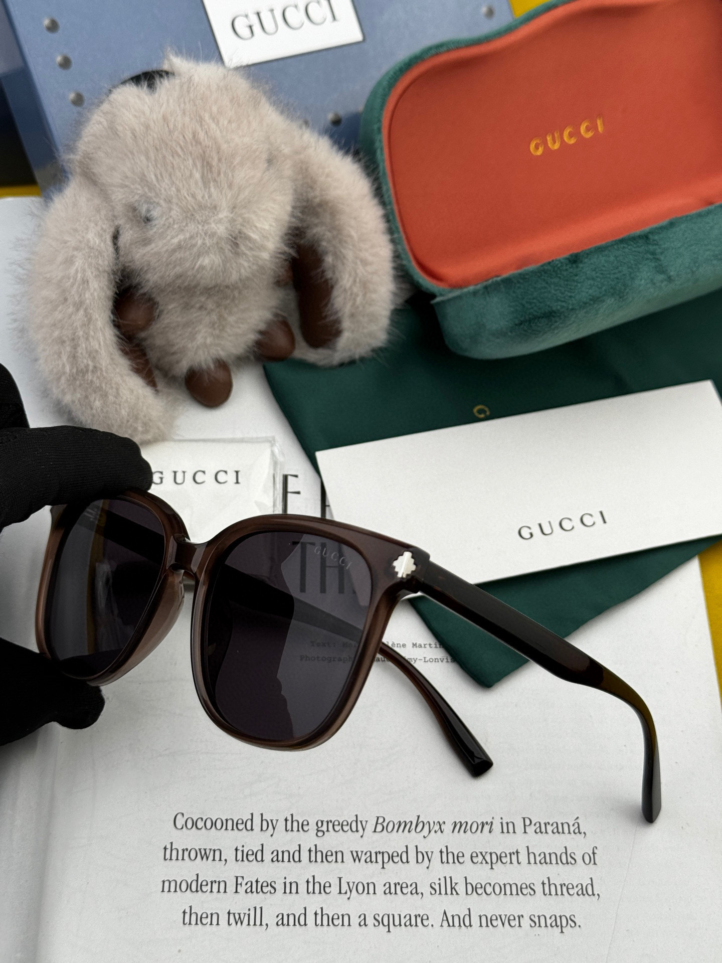 🔺 【GUCCI】2025开春新款 潮流爆款 时尚方框偏光太阳镜 高品质 佩戴舒适 网红潮款墨镜 女士高
