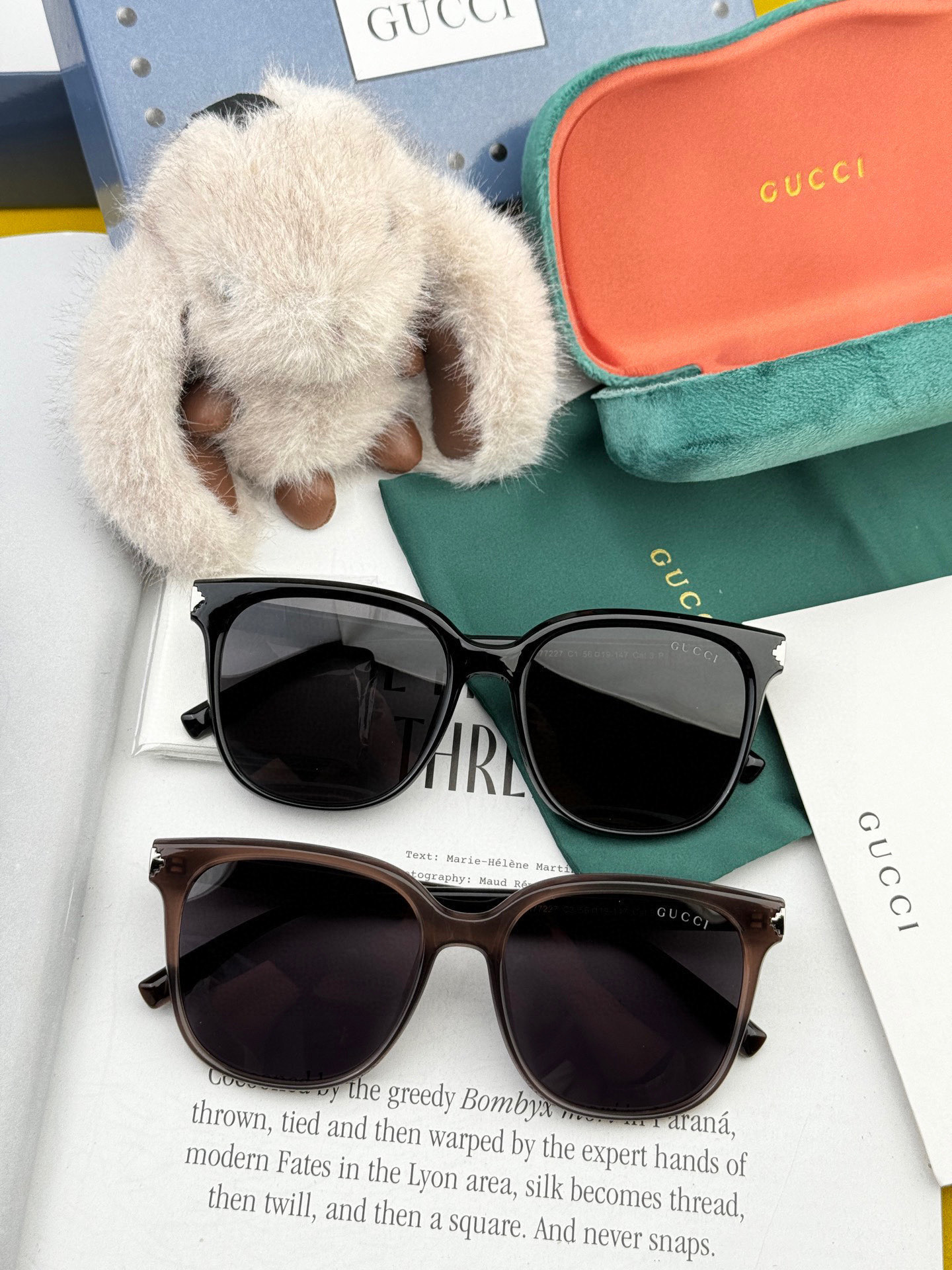 🔺 【GUCCI】2025开春新款 潮流爆款 时尚方框偏光太阳镜 高品质 佩戴舒适 网红潮款墨镜 女士高