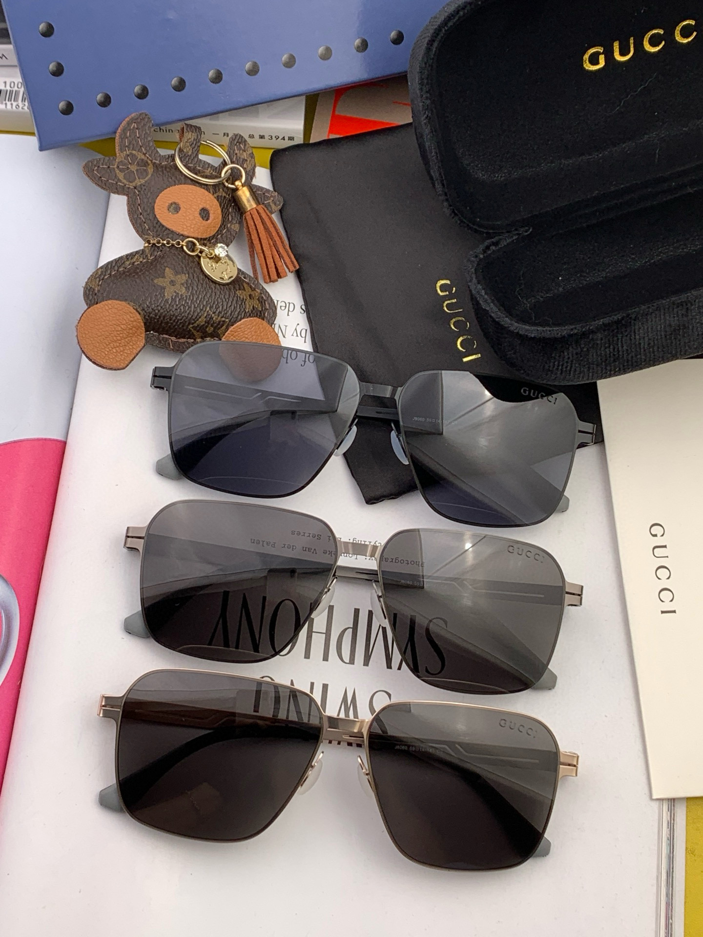 ♦️ GUCCI 2025新款男女情侣款太阳镜多边形墨镜iP电镀永不褪色 超轻超有弹性整幅眼镜无螺丝重要