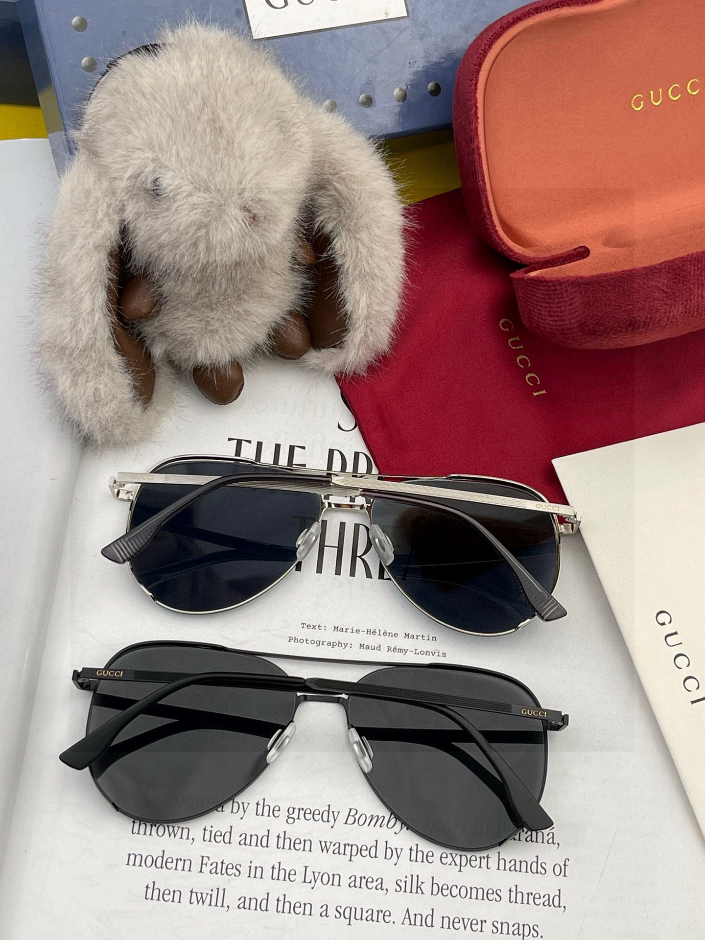         GUCCI 男款炫彩飞行员偏光太阳镜 ❤️材质：高清尼龙加厚卡槽高清偏光镜片 🌹无边框镜