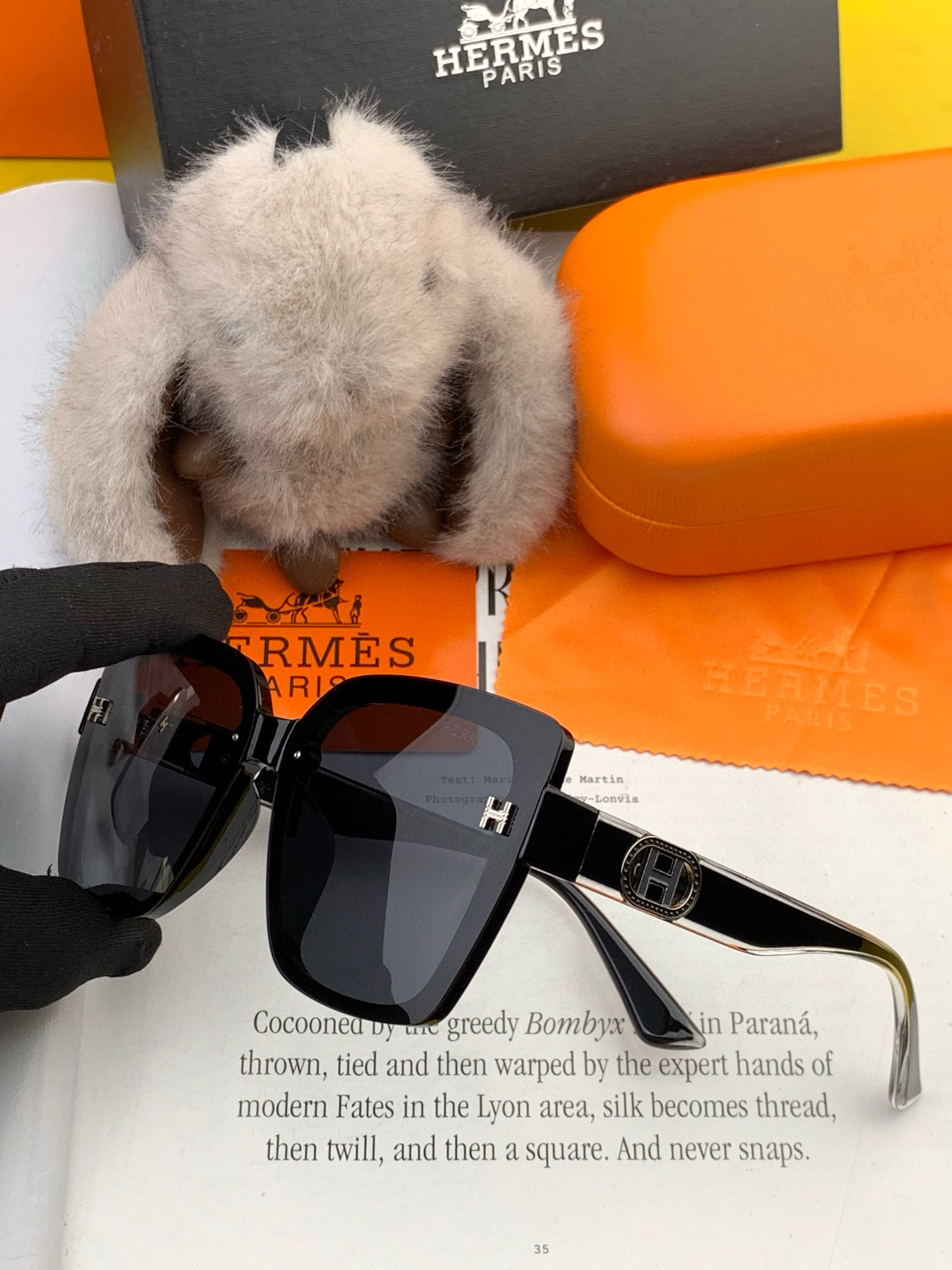   【TR偏光系列】爱马仕   经典的方框设计，不挑脸型，无论搭配大衣还是连衣裙都非常显气质尼龙偏光镜片