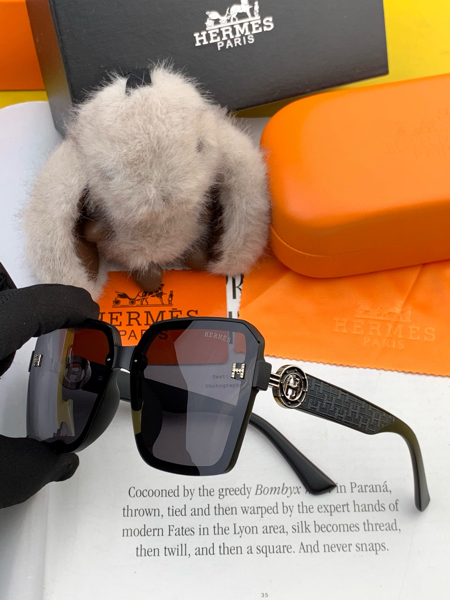   【TR偏光系列】爱马仕   经典的方框设计，不挑脸型，无论搭配大衣还是连衣裙都非常显气质尼龙偏光镜片