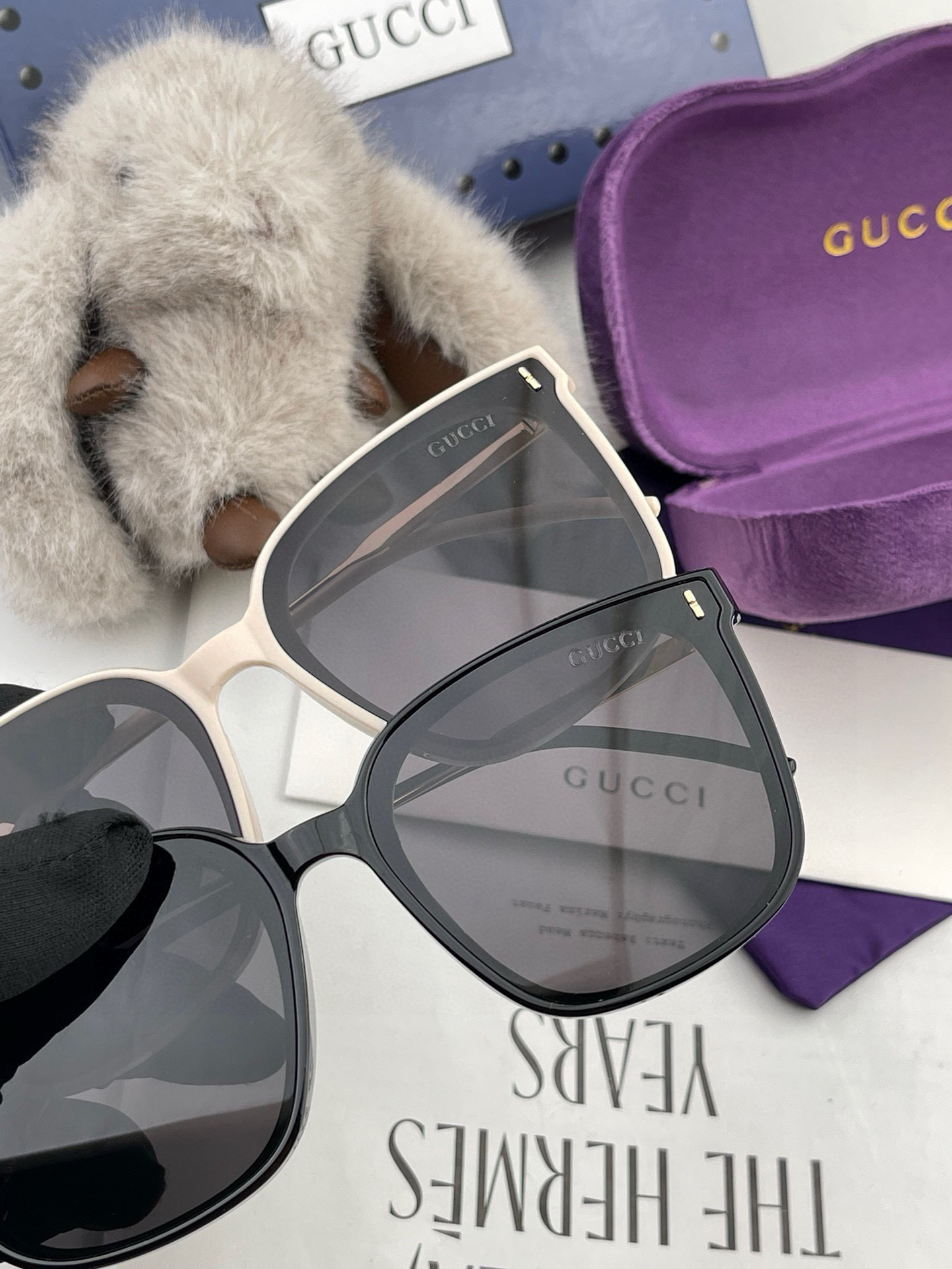 🔺 【GUCCI】2024开春新款 潮流爆款 时尚方框偏光太阳镜 高品质 佩戴舒适 网红潮款墨镜 女士高