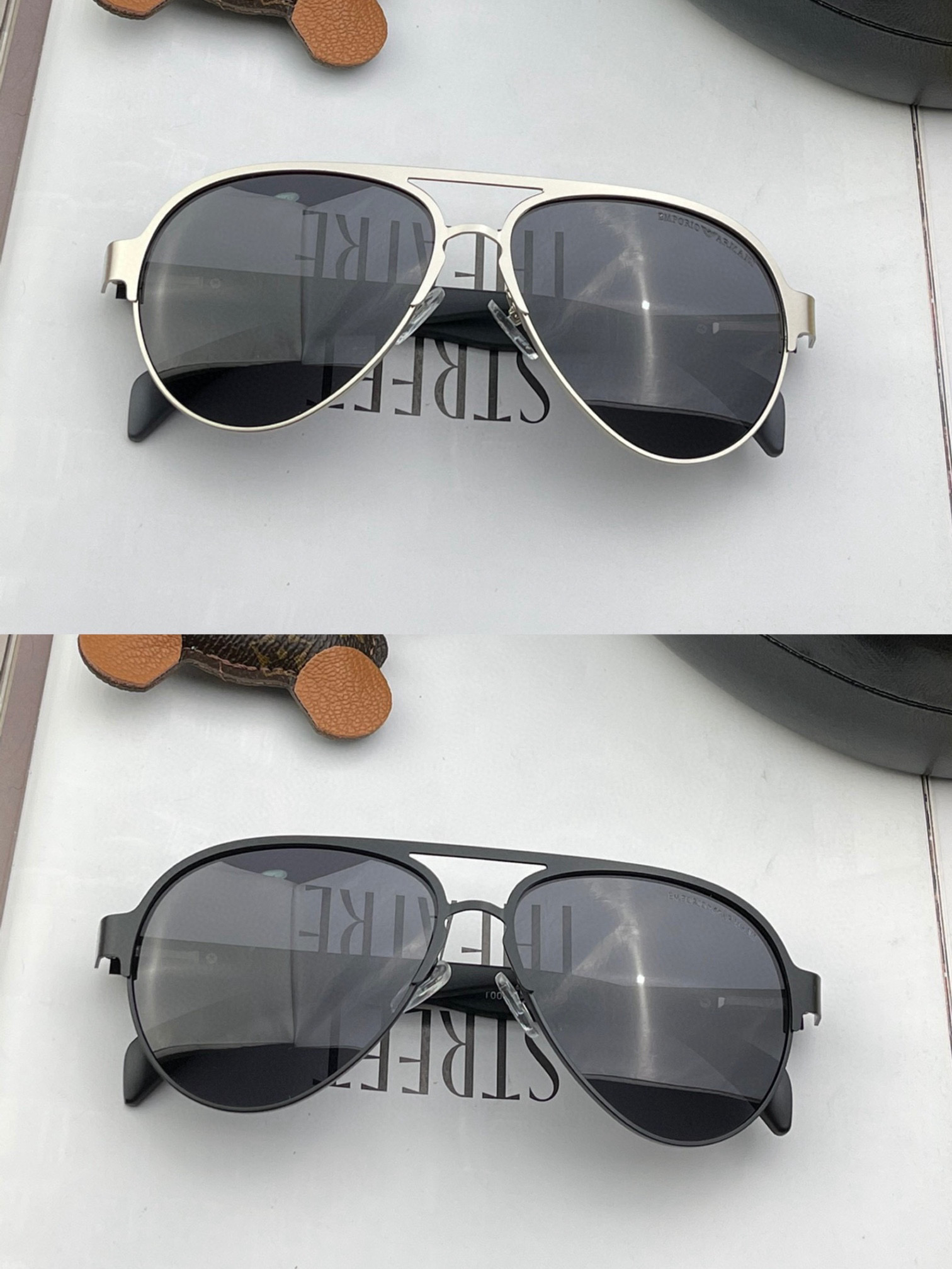 👑阿玛尼偏光金属男款大框太阳镜          材质：宝丽来高清偏光镜片，夏日出行必备款。型号：A08