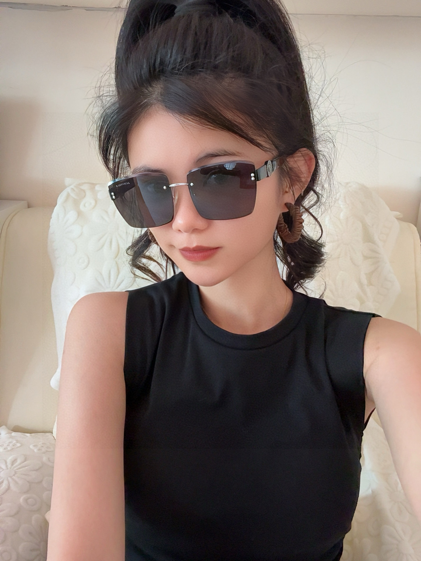 🔺 【香奈儿】2025开春新款 潮流爆款 时尚方框太阳镜 高品质 佩戴舒适 网红潮款墨镜 女士高清加厚偏