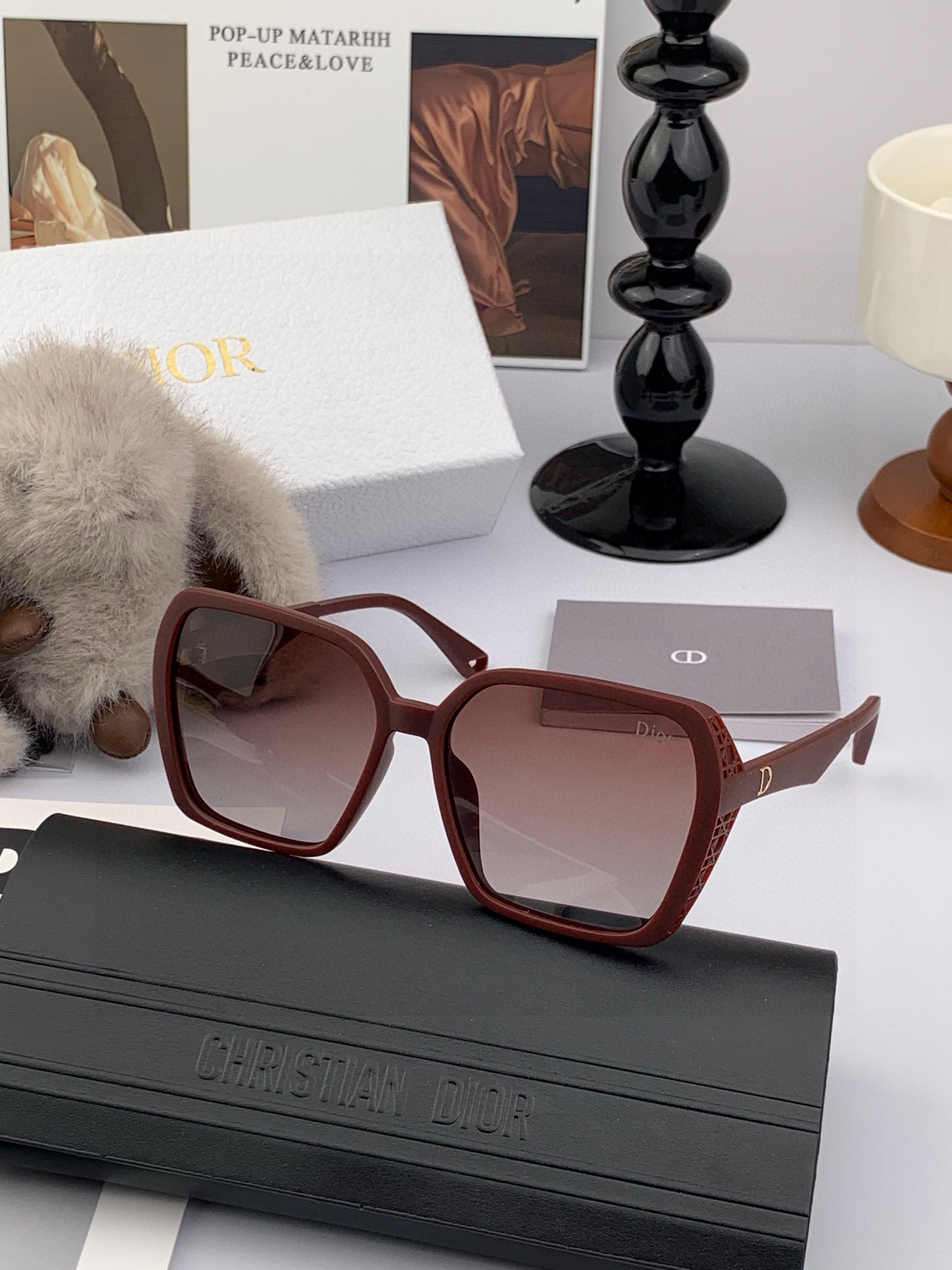 🔺 【DIOR-迪奥】2025开春新款 潮流爆款 时尚方框偏光太阳镜 高品质 佩戴舒适 网红潮款墨镜 型