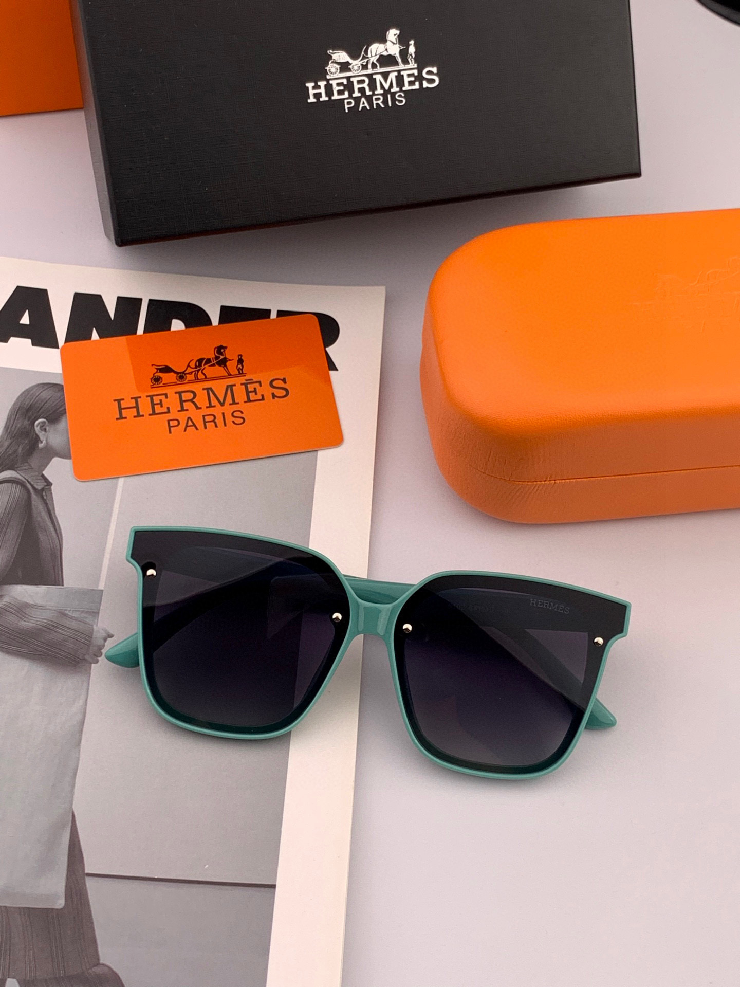    【偏光系列太阳镜】HERMES 爱马仕 🎈原版出货 网红超爆款💙经典奢华全球风强酷亲亲 时尚方框太
