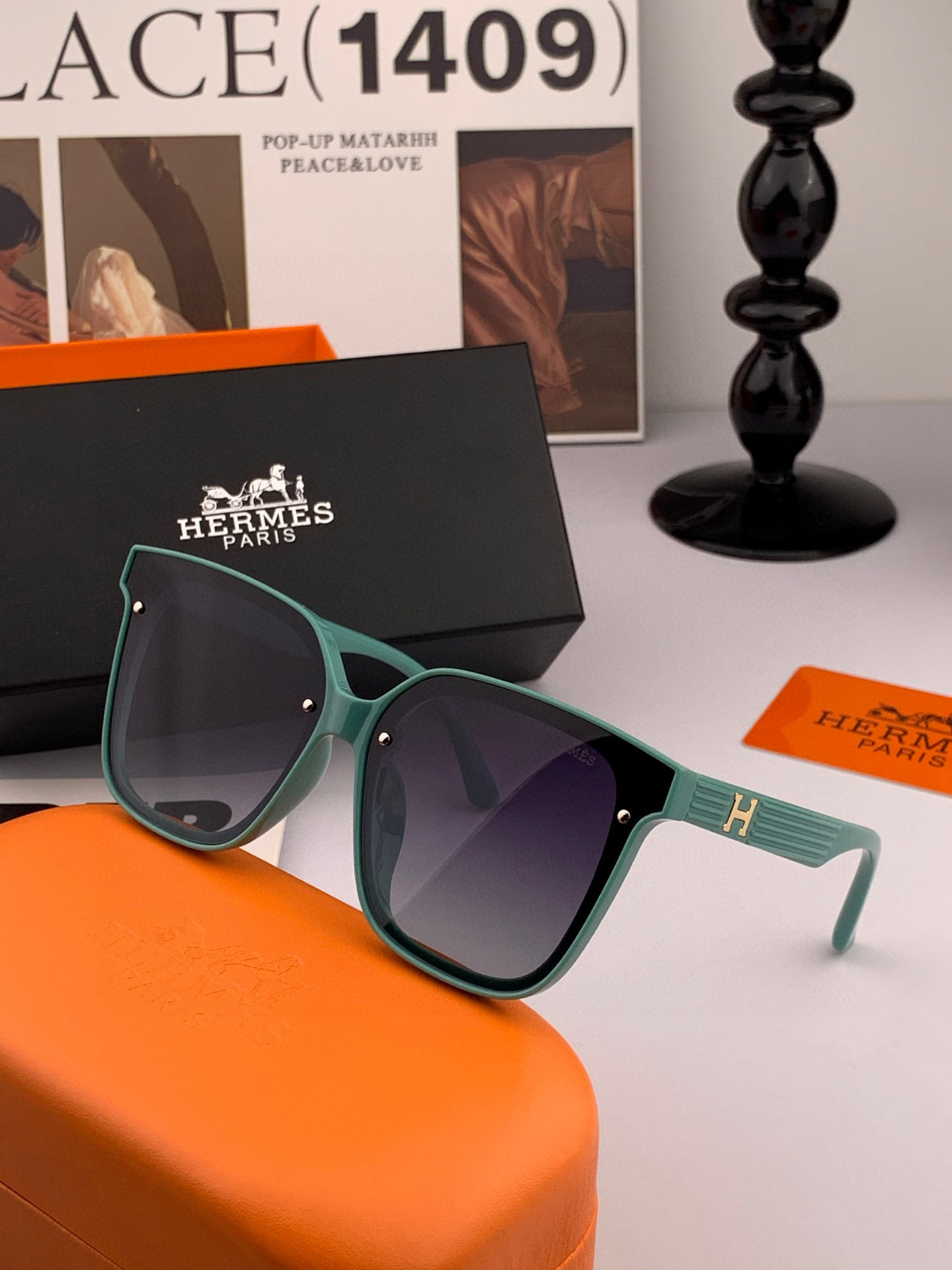    【偏光系列太阳镜】HERMES 爱马仕 🎈原版出货 网红超爆款💙经典奢华全球风强酷亲亲 时尚方框太