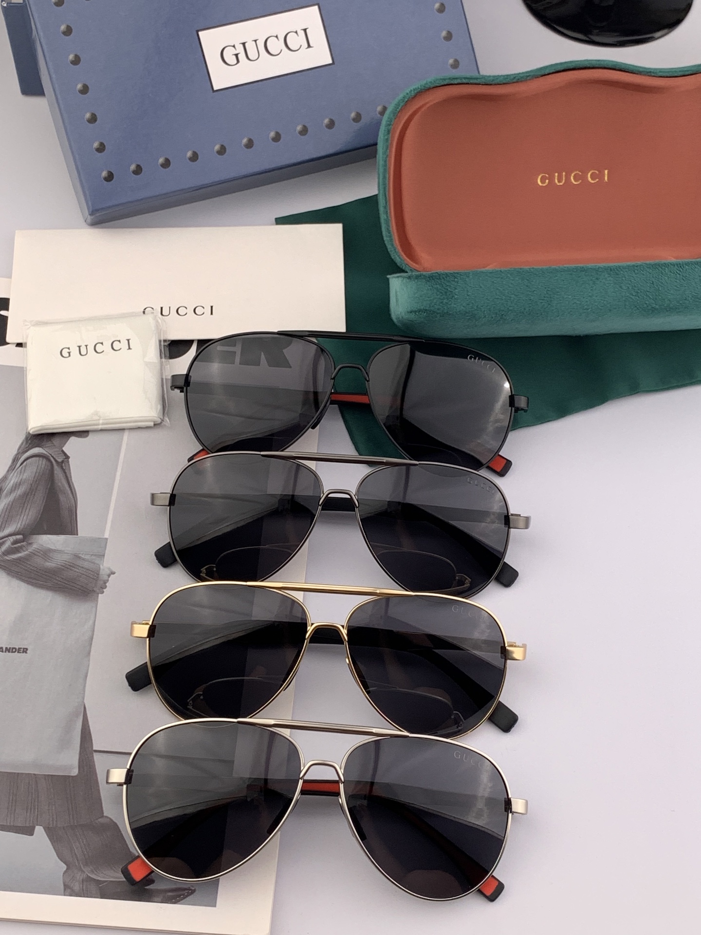  😈GUCCI😈 男士推荐 ❤️💛💚新款偏光太阳镜  时尚大方 舒适轻盈  型号：G0039