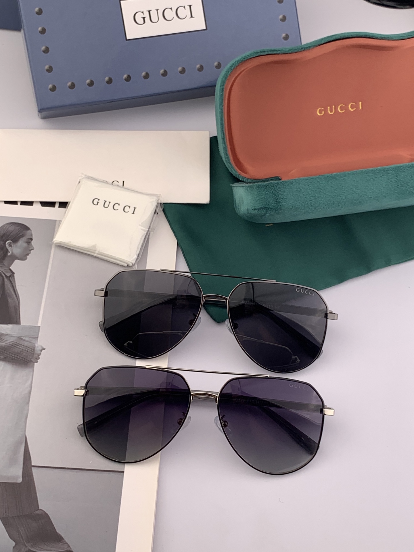   Gucci 。  高品质男女款墨镜   👍 进口宝丽来偏光镜片  。蛤蟆镜 开车钓鱼都可 。百搭显瘦