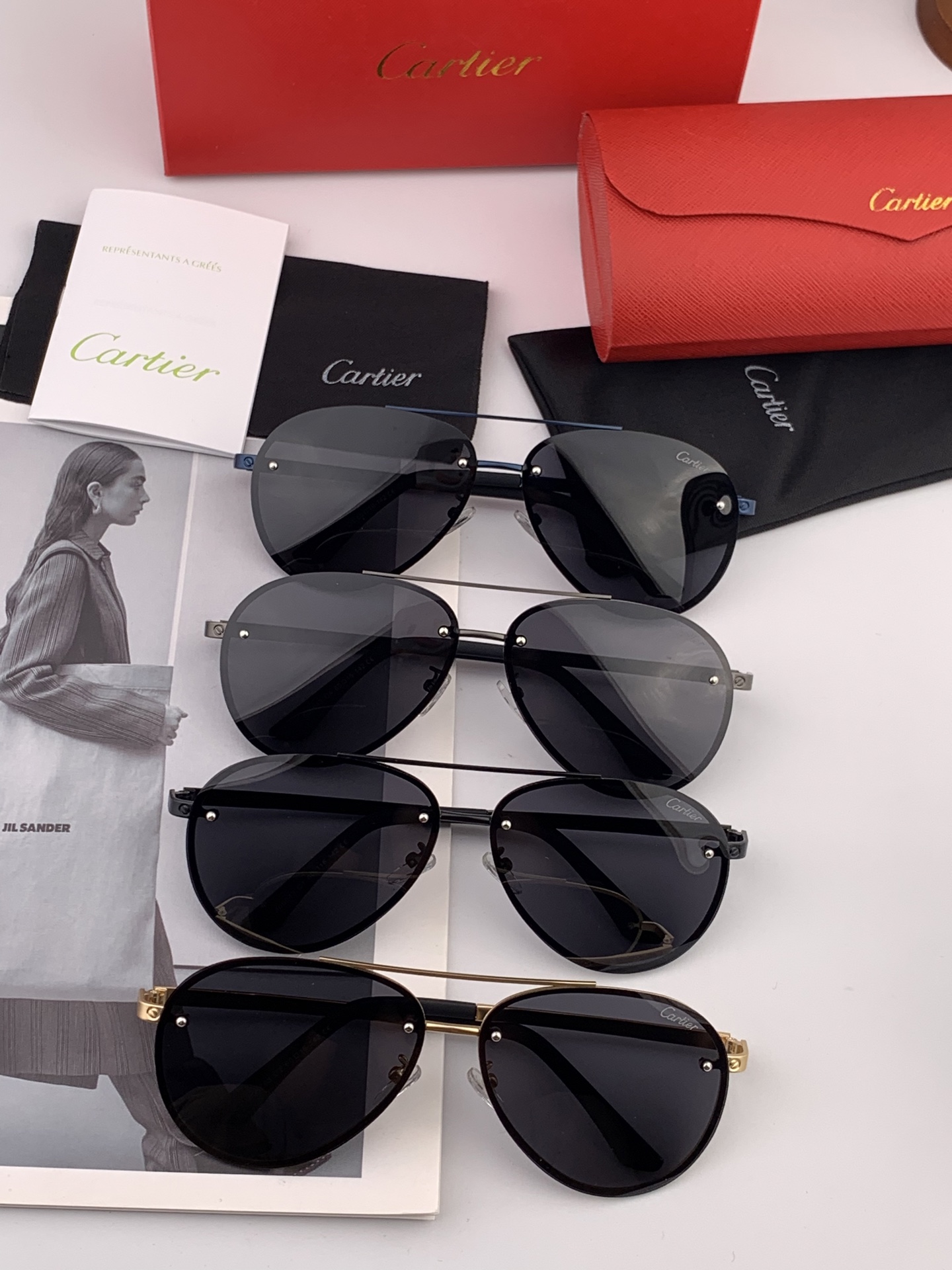  【Cartier  卡地亚】 👑男女款偏光墨镜  双色烤漆工艺  进口宝丽来偏光镜片   顶级做工彰显