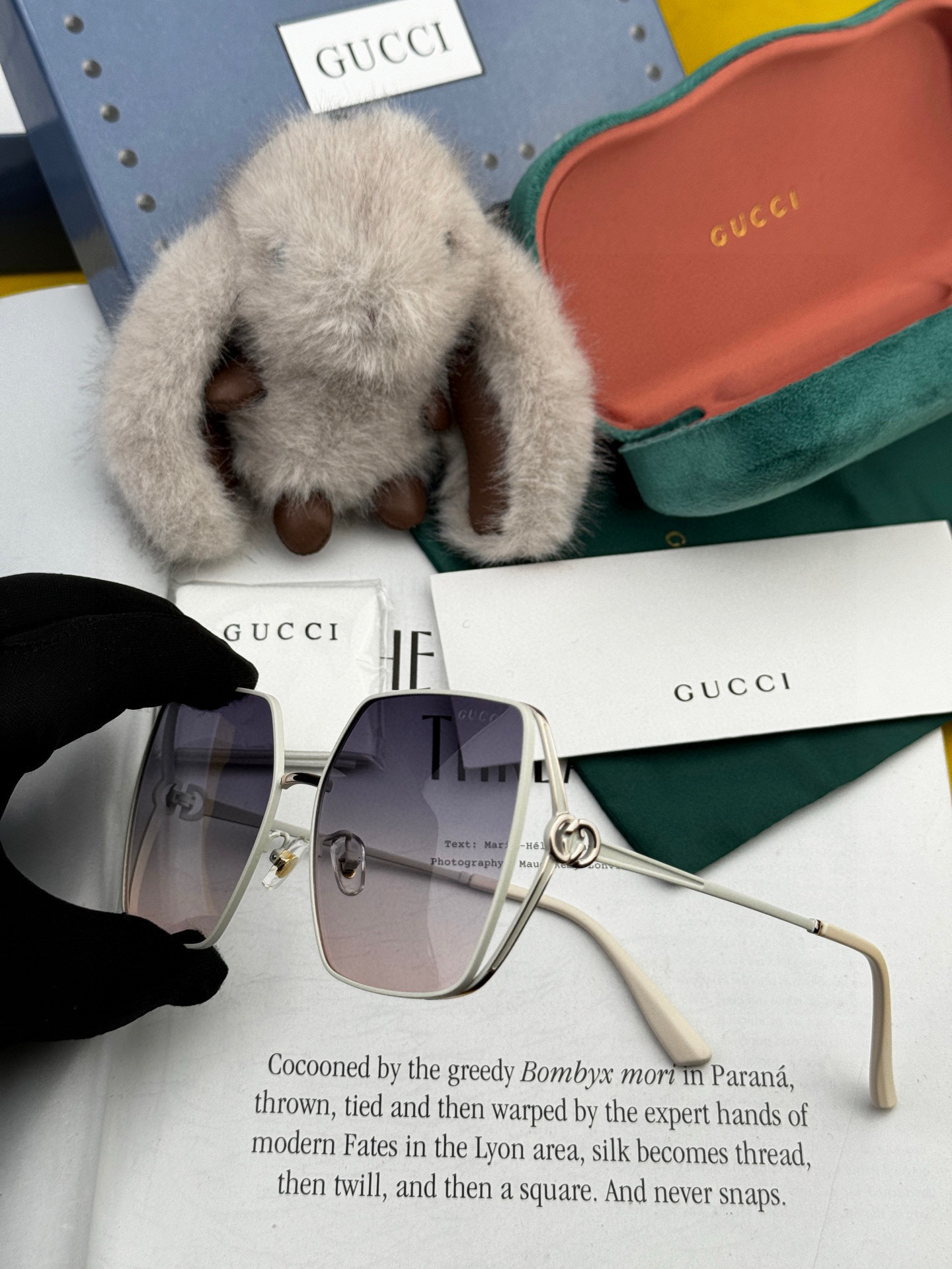  🔺 【GUCCI】2025开春新款 潮流爆款 时尚方框偏光太阳镜 高品质 佩戴舒适 网红潮款墨镜 女士