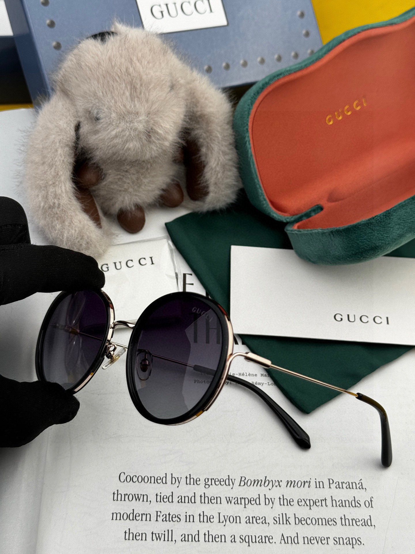  🔺 【GUCCI-偏光太阳镜】2025开春新款 潮流爆款 时尚圆框偏光太阳镜 高品质 佩戴舒适 网红潮