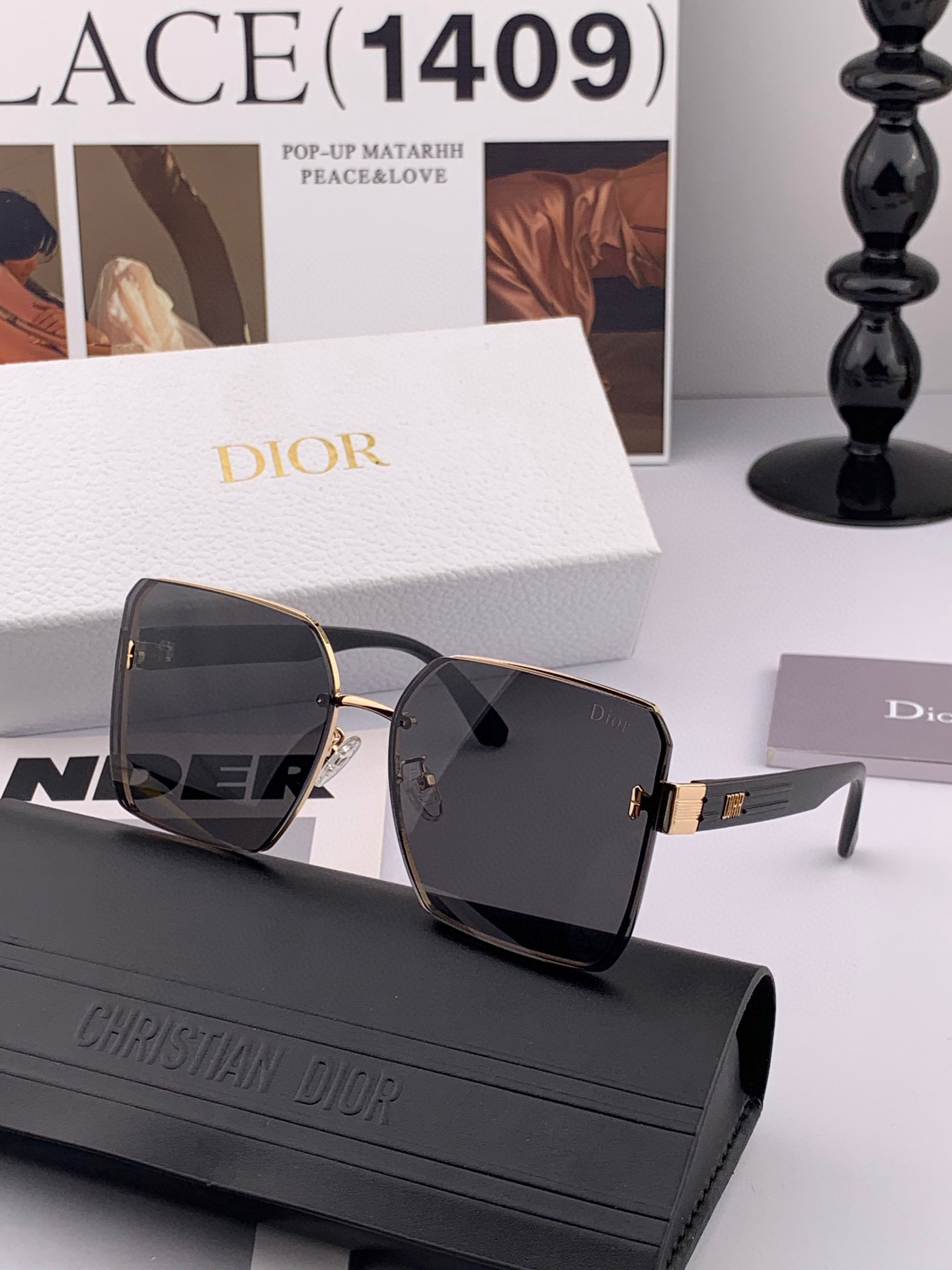  🔺 【DIOR尼龙偏光连体太阳镜】2025开春新款 潮流爆款 时尚方框偏光太阳镜 高品质 佩戴舒适 网