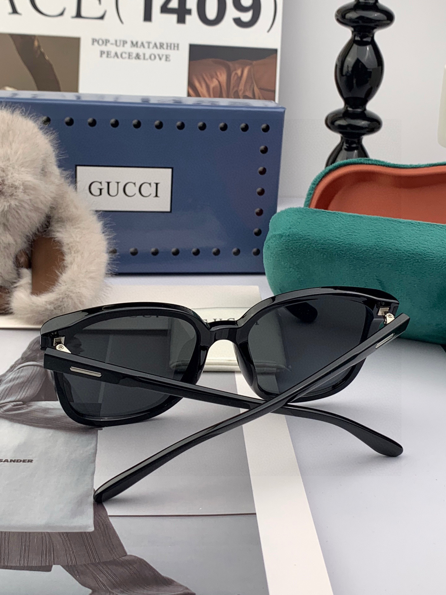 🔺 【GUCCI】2025开春新款 潮流爆款 时尚方框偏光太阳镜 高品质 佩戴舒适 网红潮款墨镜 女士高
