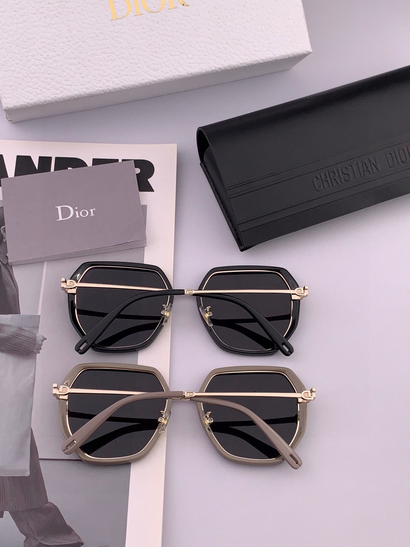   【DIOR】2025新款潮流爆款 时尚方框太阳镜 佩戴舒适 网红潮款墨镜  女士高清加厚偏光太阳镜🕶