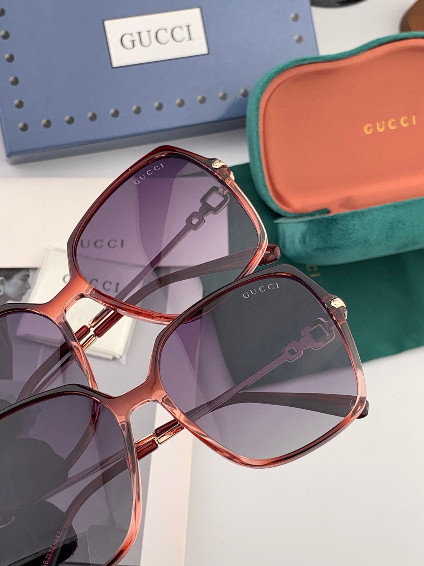   🔺 【GUCCI】2025开春新款 潮流爆款 时尚圆框偏光太阳镜 高品质 佩戴舒适 网红潮款墨镜 女