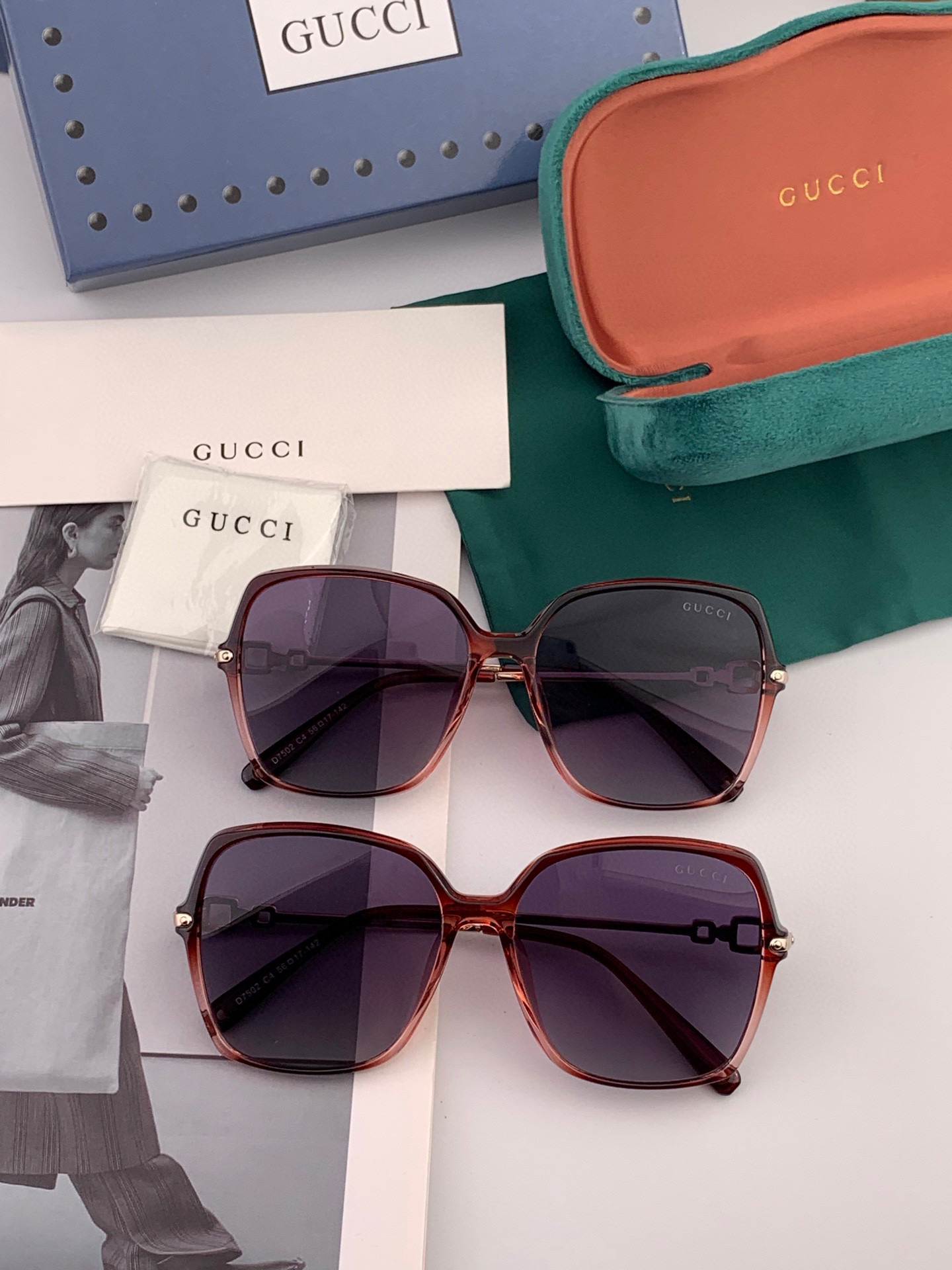   🔺 【GUCCI】2025开春新款 潮流爆款 时尚圆框偏光太阳镜 高品质 佩戴舒适 网红潮款墨镜 女