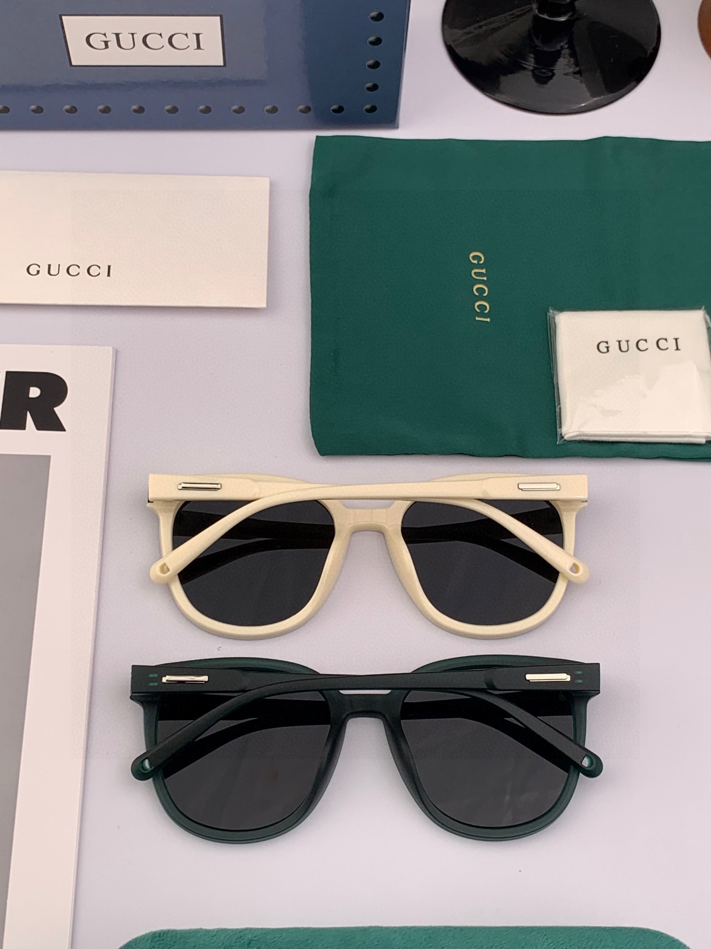 🔺 【GUCCI】2025开春新款 潮流爆款 时尚圆框偏光太阳镜 高品质 佩戴舒适 网红潮款墨镜 女士高