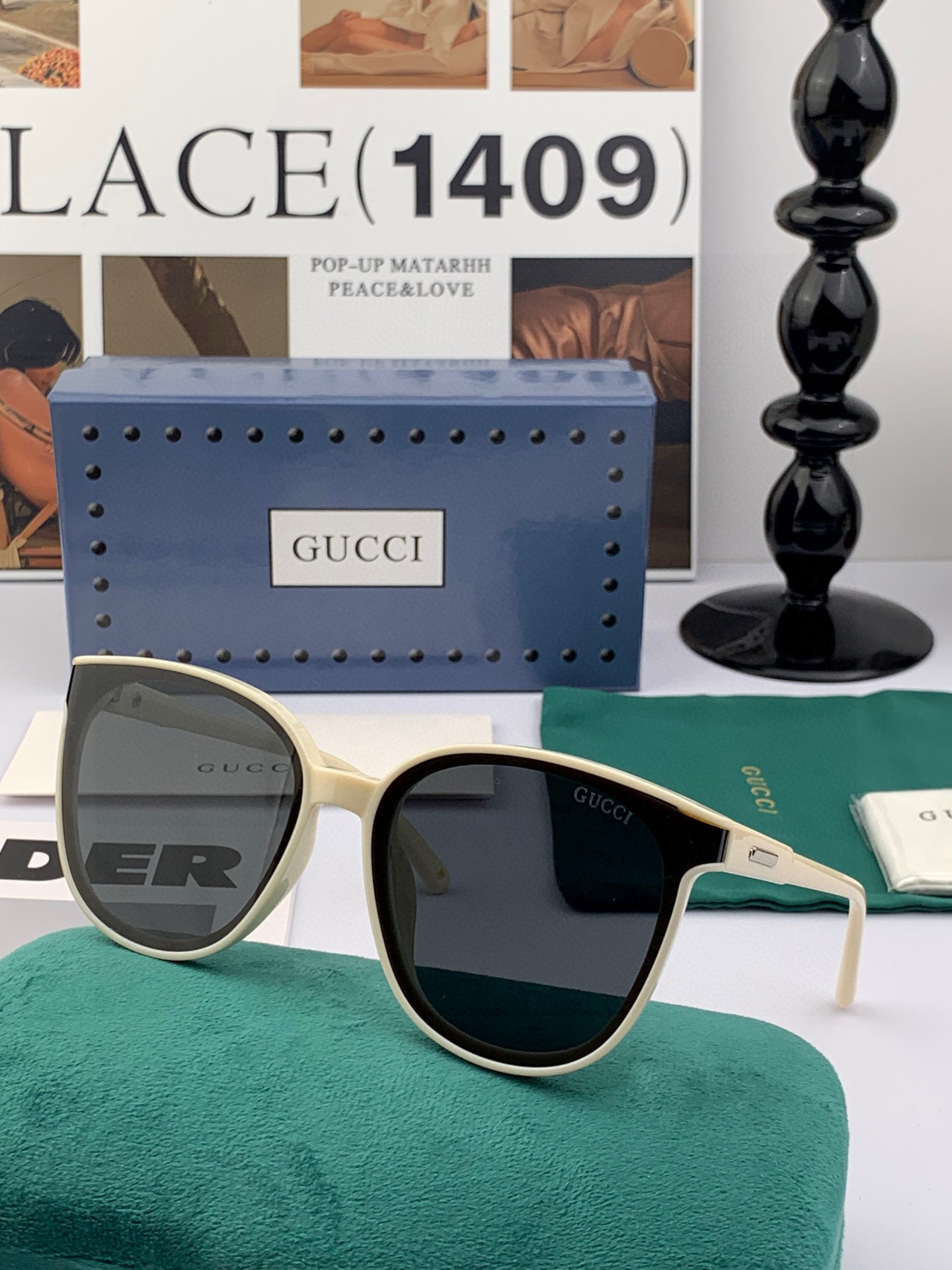 🔺 【GUCCI】2025开春新款 潮流爆款 时尚圆框偏光太阳镜 高品质 佩戴舒适 网红潮款墨镜 女士高