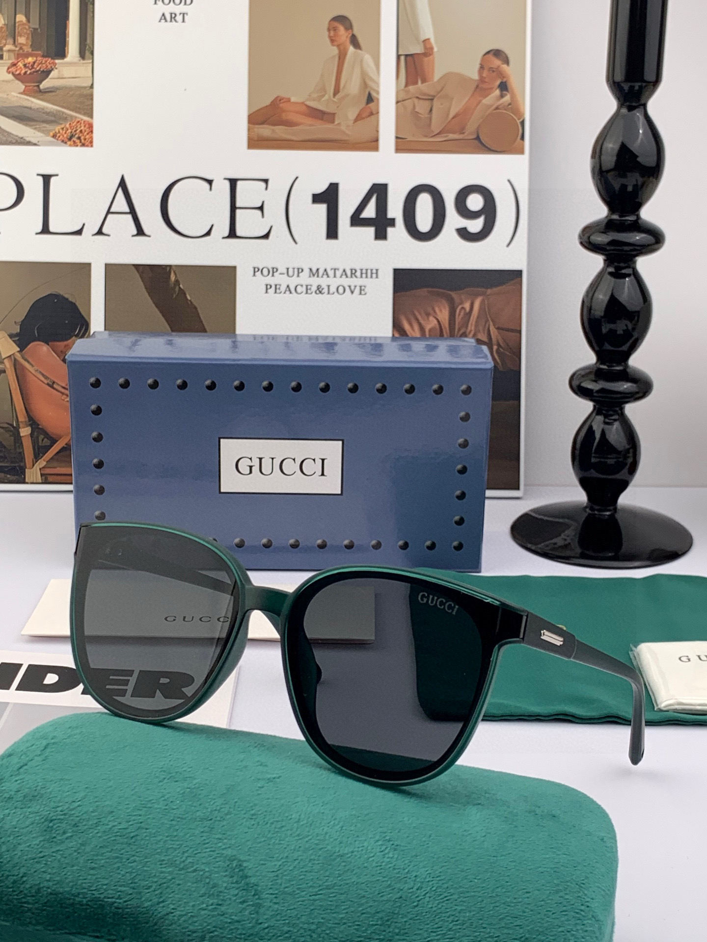 🔺 【GUCCI】2025开春新款 潮流爆款 时尚圆框偏光太阳镜 高品质 佩戴舒适 网红潮款墨镜 女士高