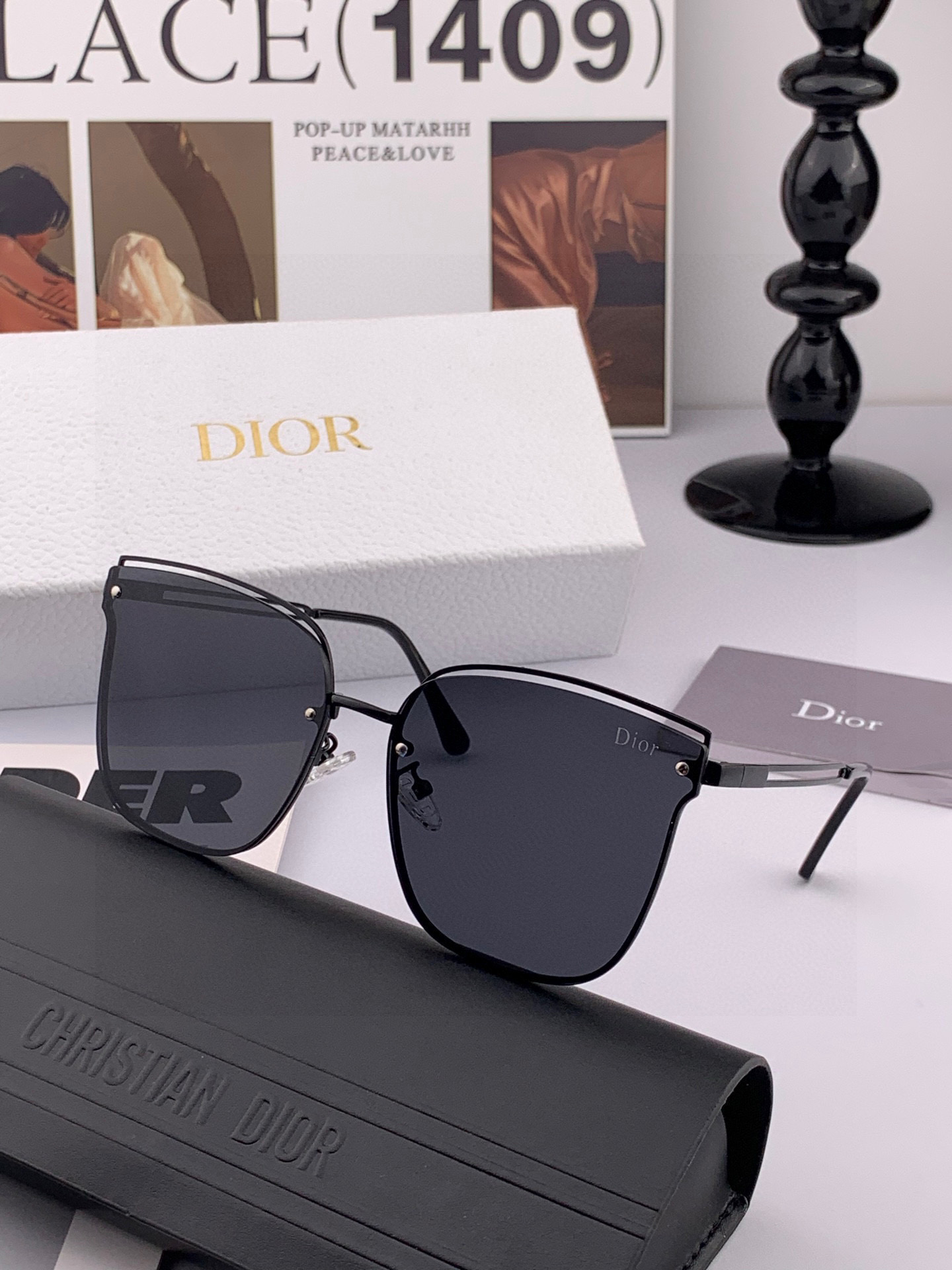  【TR偏光系列】DIOR   经典的方框设计，不挑脸型，无论搭配大衣还是连衣裙都非常显气质尼龙偏光镜片