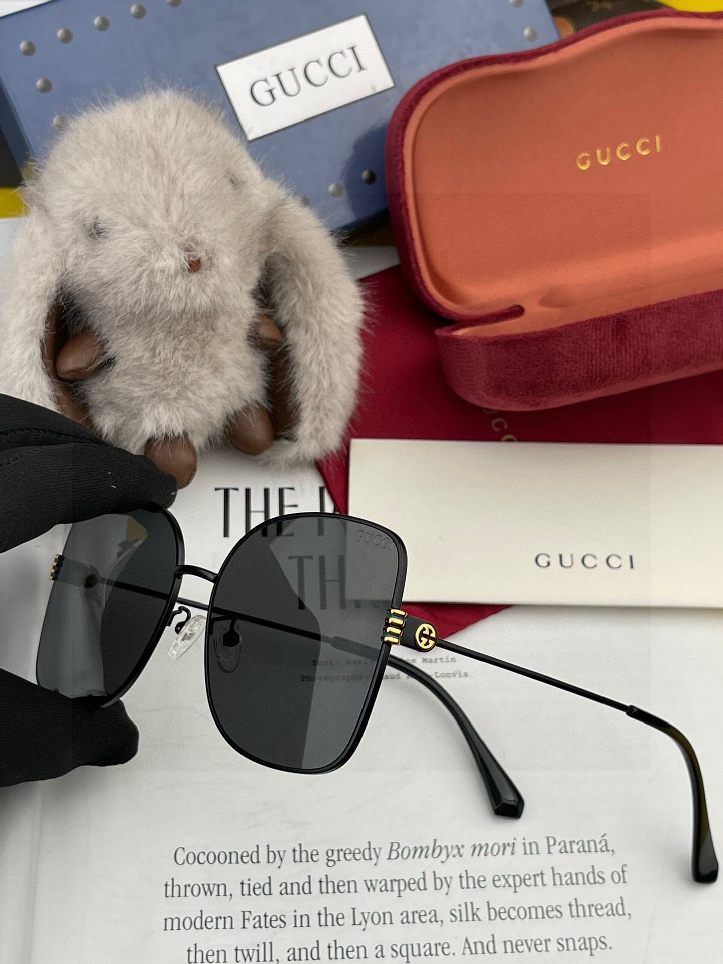 🔺 【GUCCI-尼龙偏光太阳镜】2025开春新款 潮流爆款 时尚圆框偏光太阳镜 高品质 佩戴舒适 网红