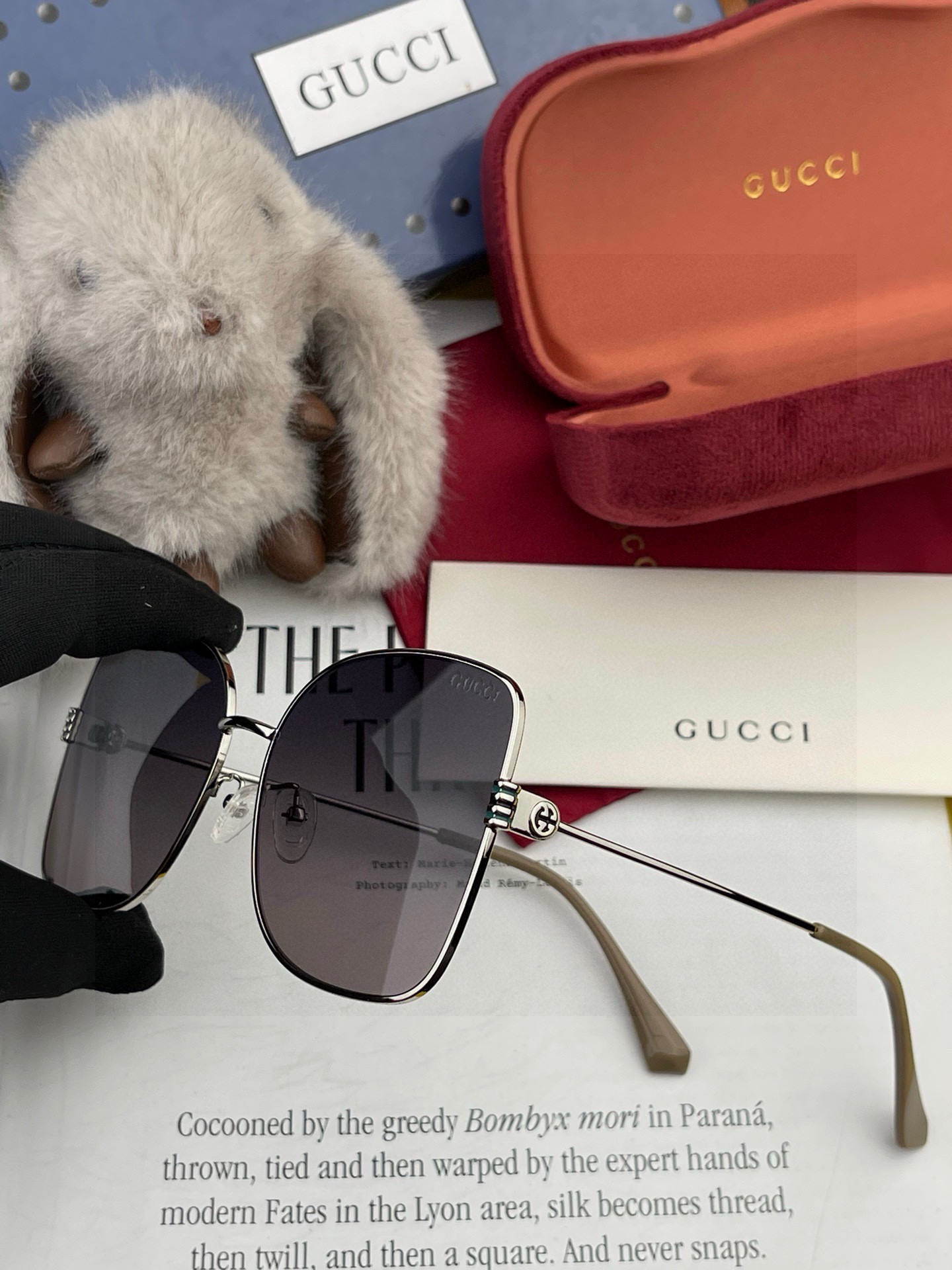 🔺 【GUCCI-尼龙偏光太阳镜】2025开春新款 潮流爆款 时尚圆框偏光太阳镜 高品质 佩戴舒适 网红