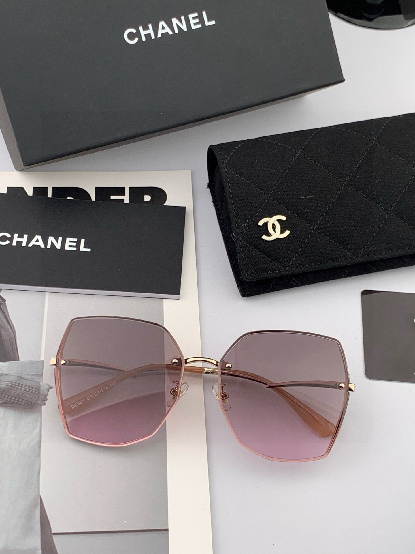 🔺 【香奈儿-尼龙偏光太阳镜】2025开春新款 潮流爆款 时尚多边形偏光太阳镜 高品质 佩戴舒适 网红潮