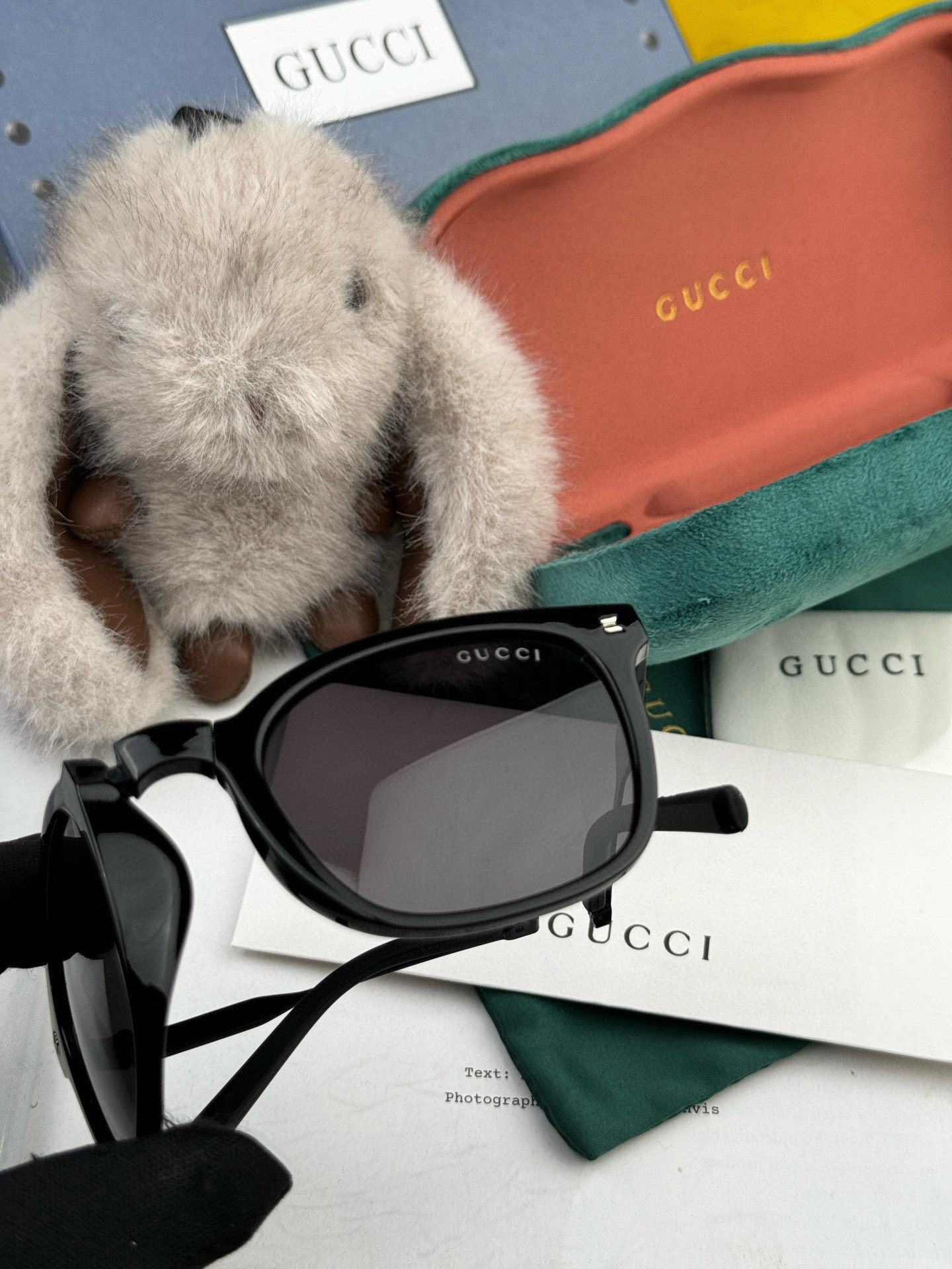 🔺 【GUCCI】2025开春新款 潮流爆款 时尚折叠方框偏光太阳镜 高品质 佩戴舒适 网红潮款墨镜 型