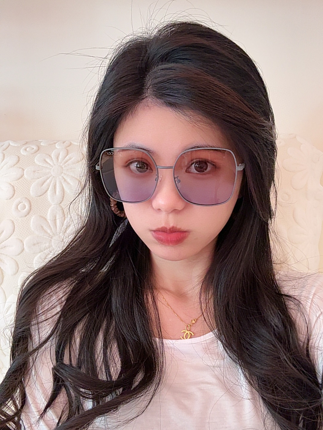  GUCCI 2025开春新款 最新款方框太阳镜 各路网红纷纷带起气场满分‼️ 俏皮甜美.上脸效果更佳.