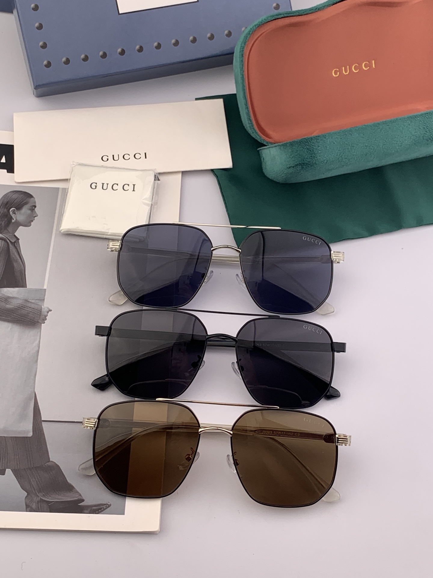   GUCCI 官网同步。  高品质男女款墨镜   👍 进口宝丽来偏光镜片  。蛤蟆镜 开车钓鱼都可 。