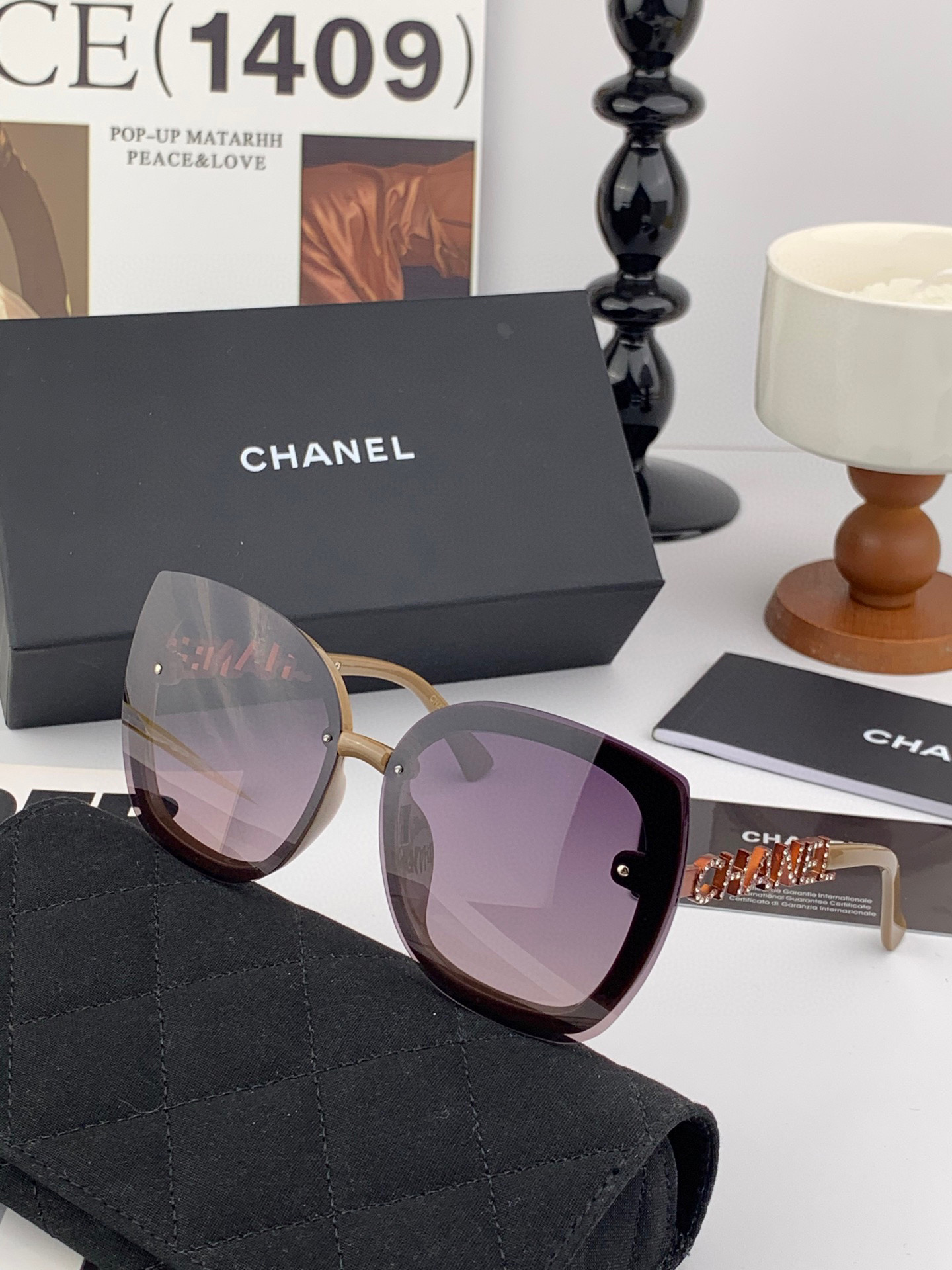   CHANEL香奈儿 2025年开春新款  潮爆流款 时尚圆框太阳镜 高品质 佩戴舒适 网红潮墨款镜 