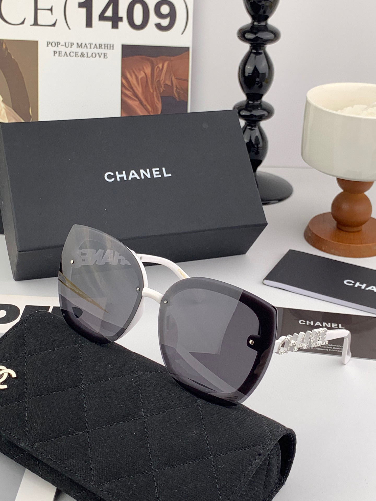   CHANEL香奈儿 2025年开春新款  潮爆流款 时尚圆框太阳镜 高品质 佩戴舒适 网红潮墨款镜 