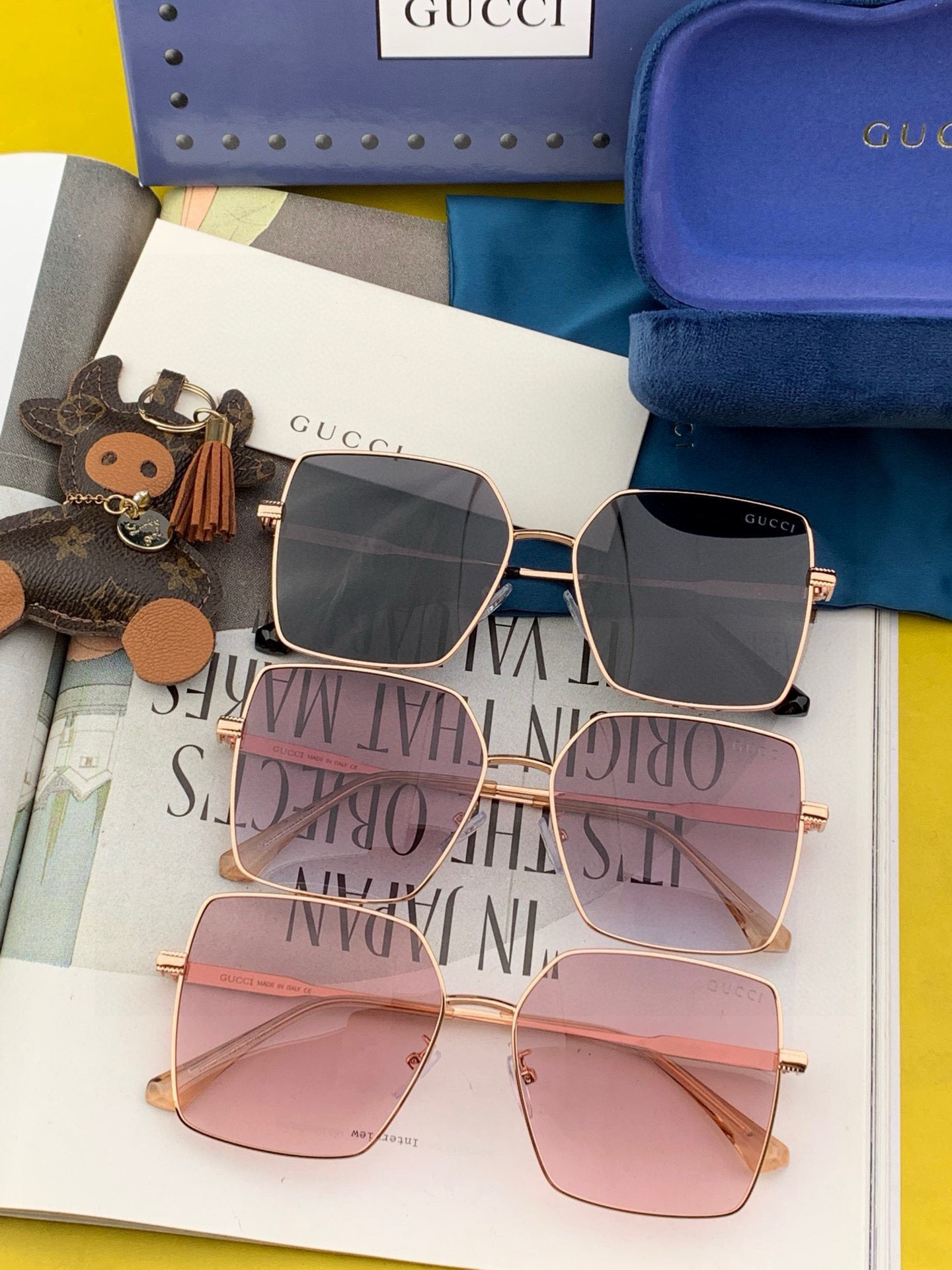    🔺 Gucci 🔻2025官方新款 众多明星同款色‼️‼️新款大框偏光墨镜 🌈🌈宝丽来超清加厚太阳