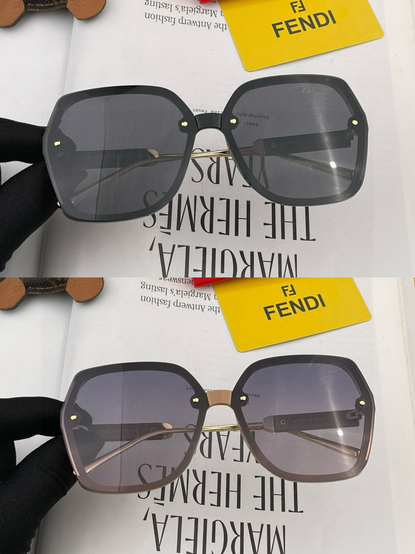  芬迪 2025开春新款 方框太阳镜 各路网红纷纷带起气场满分‼️ 俏皮甜美.上脸效果更佳.金属质感超好