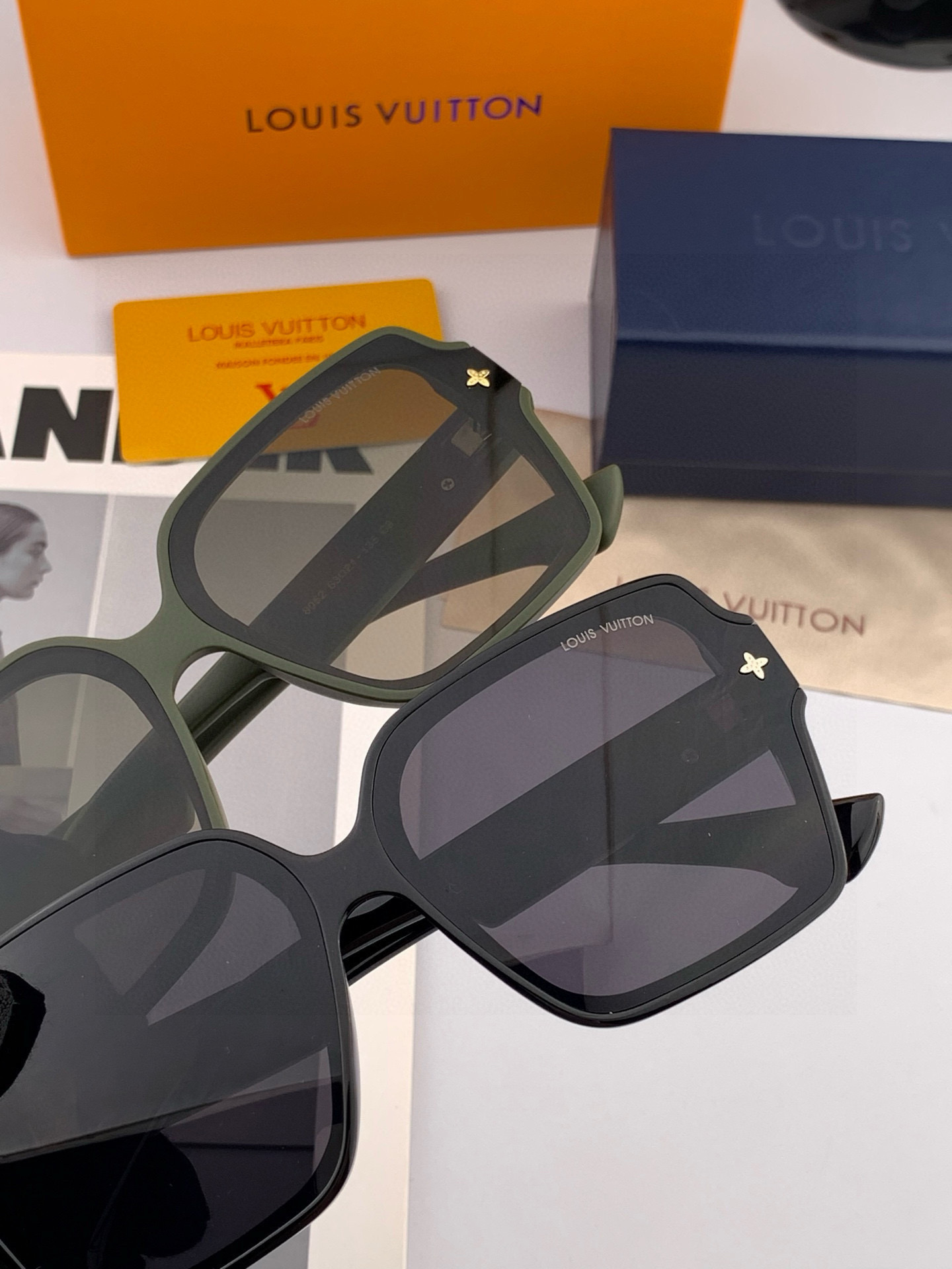  LV 2025新款女士方框太阳眼镜 开车墨镜 新款太阳镜  时尚大方 舒适轻盈 精致奢华 超轻 型号：