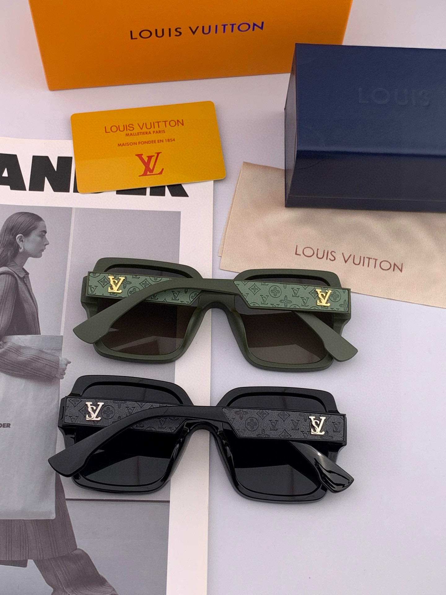  LV 2025新款女士方框太阳眼镜 开车墨镜 新款太阳镜  时尚大方 舒适轻盈 精致奢华 超轻 型号：