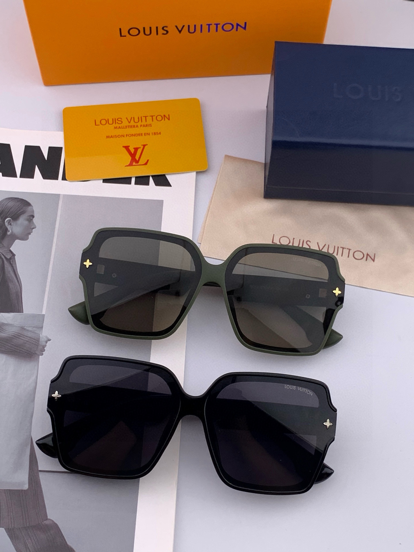  LV 2025新款女士方框太阳眼镜 开车墨镜 新款太阳镜  时尚大方 舒适轻盈 精致奢华 超轻 型号：