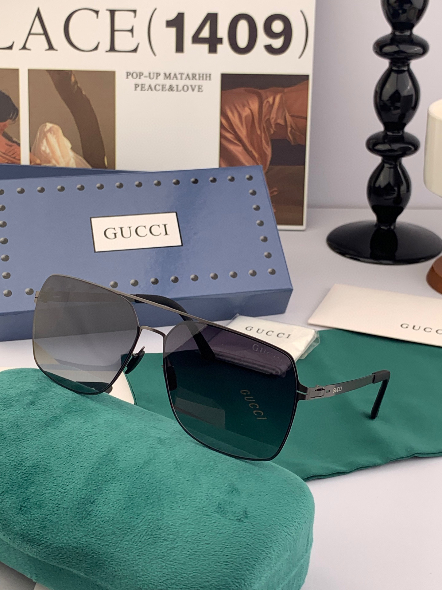 ♦️GUCCI 2025新款男女情侣款太阳镜多边形墨镜iP电镀永不褪色 超轻超有弹性整幅眼镜无螺丝重要的