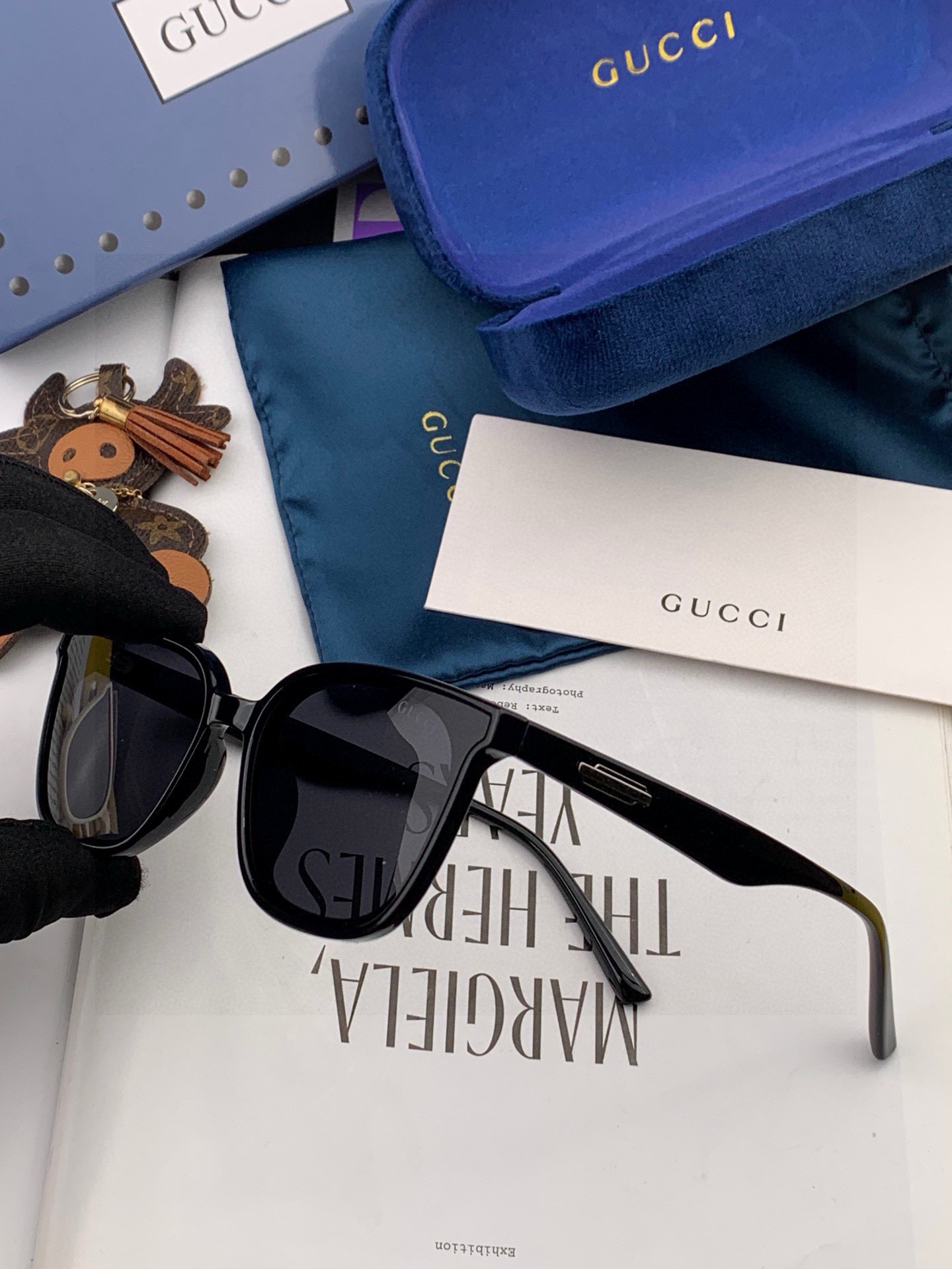  🔺GUCCI🔻古驰 GG方框太阳镜 完美品质 🎓独特设计  适合各种脸型 亮相时装周 超时尚百搭 实物