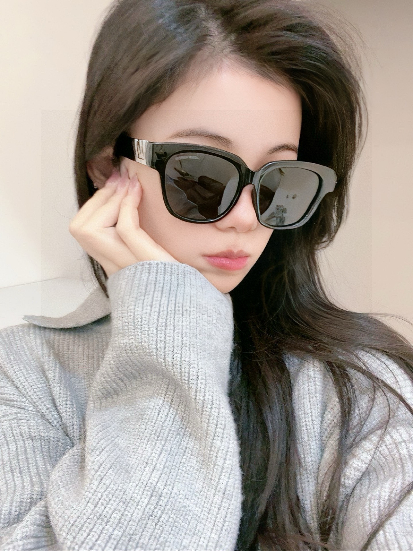    【TR偏光系列】lv大框太阳镜墨镜经典的方框设计，不挑脸型，无论搭配大衣还是连衣裙都非常显气质偏光