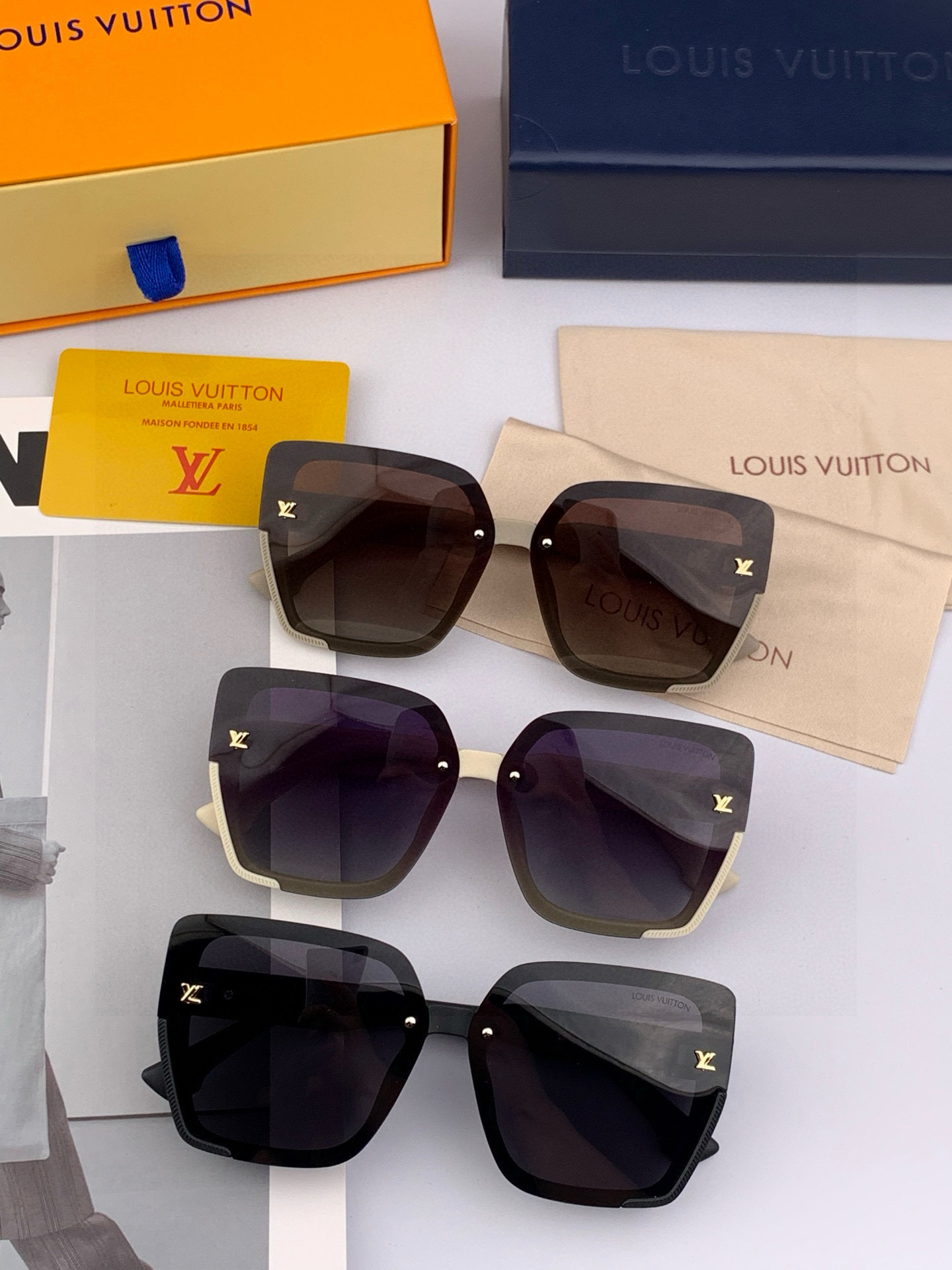   【TR偏光系列】lv大框太阳镜墨镜经典的方框设计，不挑脸型，无论搭配大衣还是连衣裙都非常显气质偏光镜