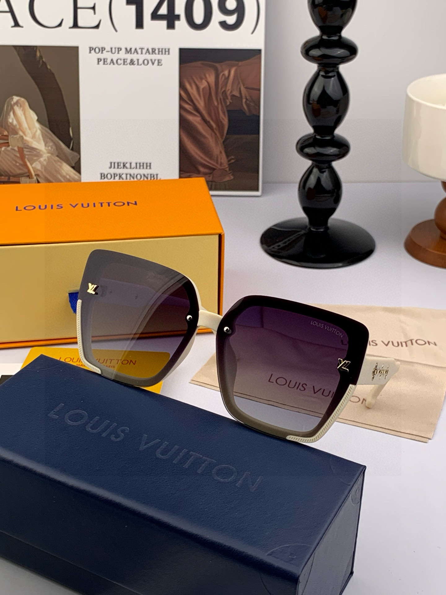   【TR偏光系列】lv大框太阳镜墨镜经典的方框设计，不挑脸型，无论搭配大衣还是连衣裙都非常显气质偏光镜