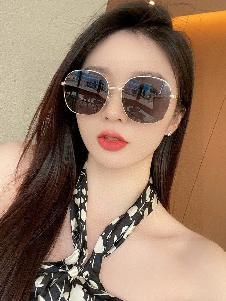 【偏光系列太阳镜】🎈原版出货GUCCI网红超爆款💙经典奢华全球风强酷亲亲 时尚圆框太阳镜得意 气质非凡😄